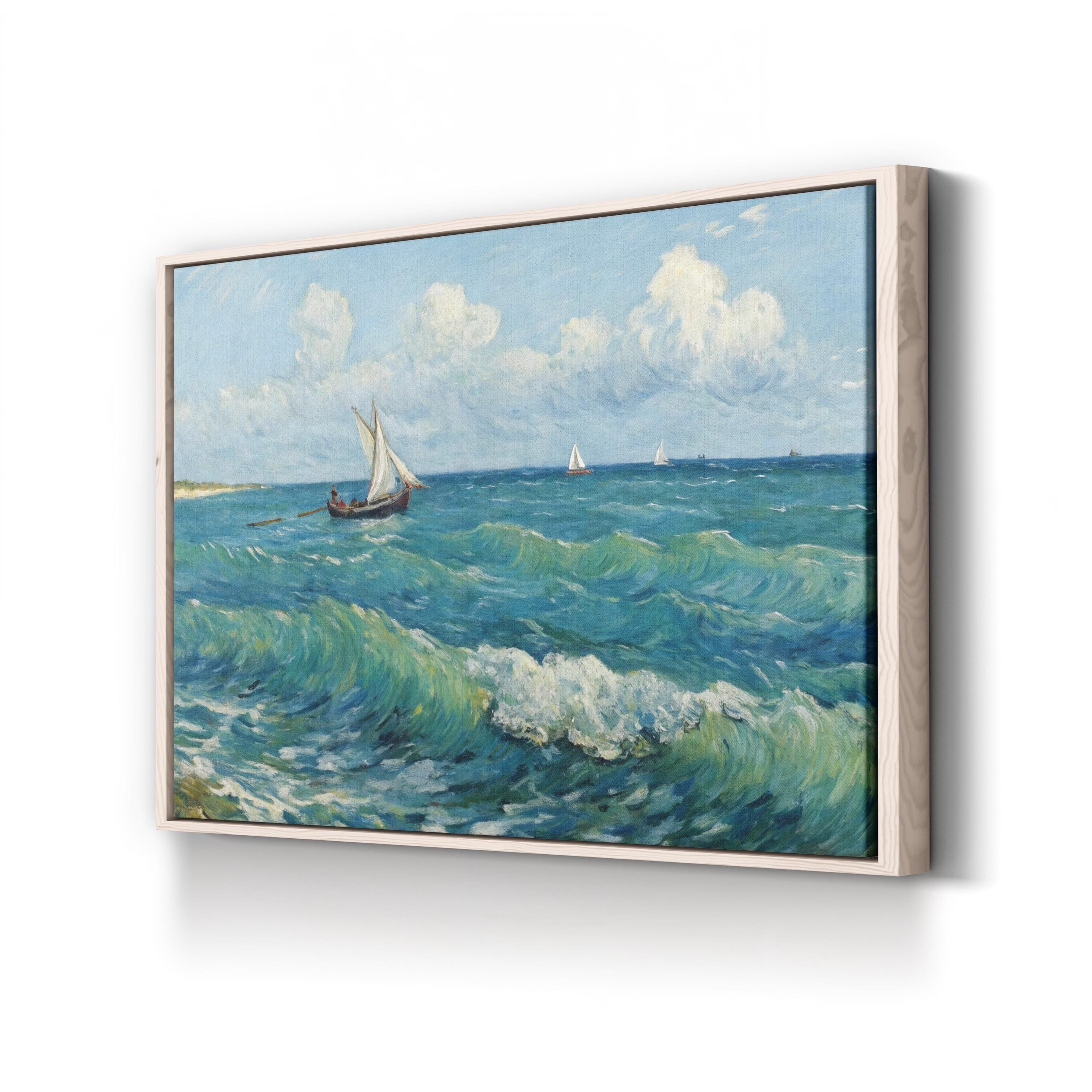 Seascape near Les Saintes-Maries-de-la-Mer, Provence France — Vincent van Gogh Coastal Canvas Print