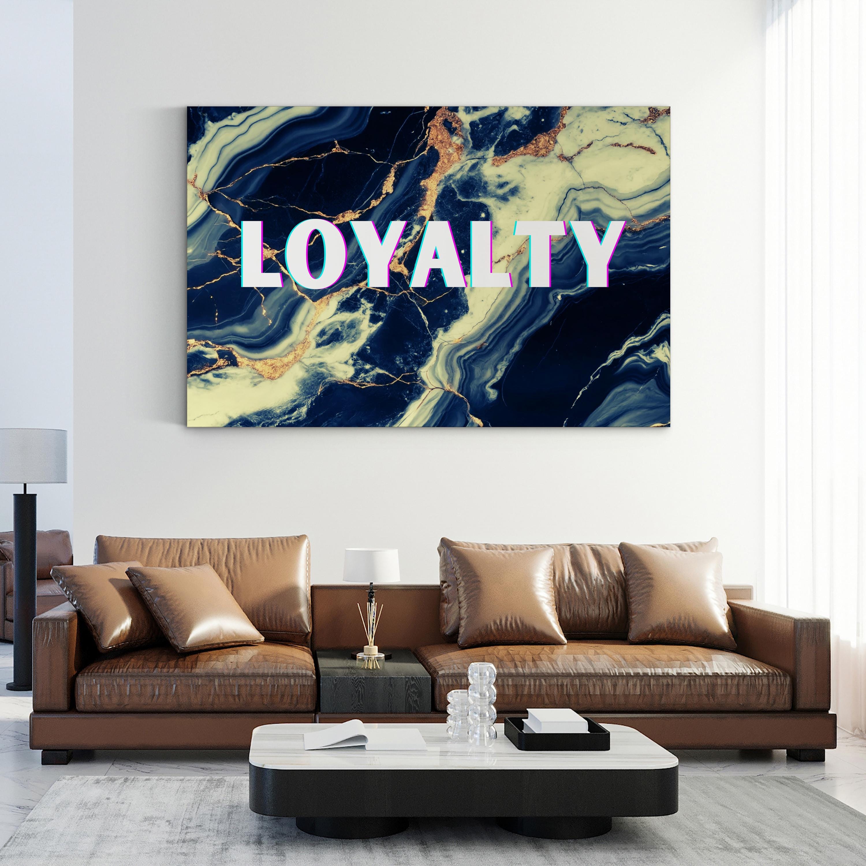 Loyalty Marble Motivational Quote Canvas Art