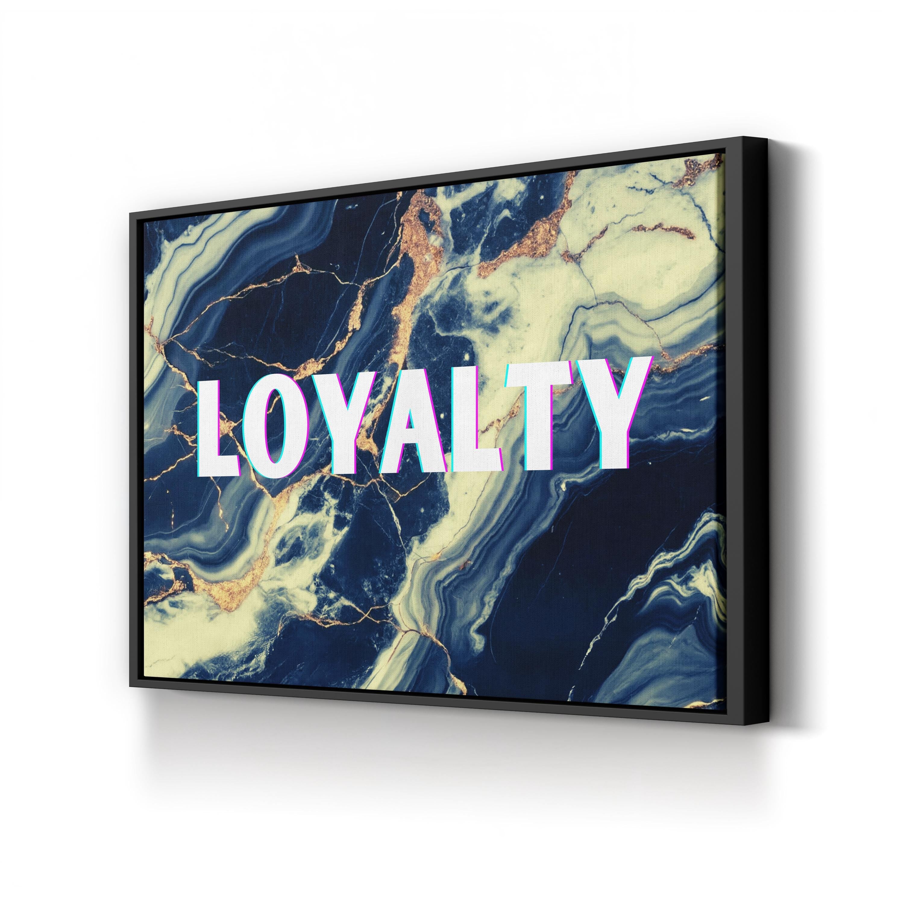 Loyalty Marble Motivational Quote Canvas Art