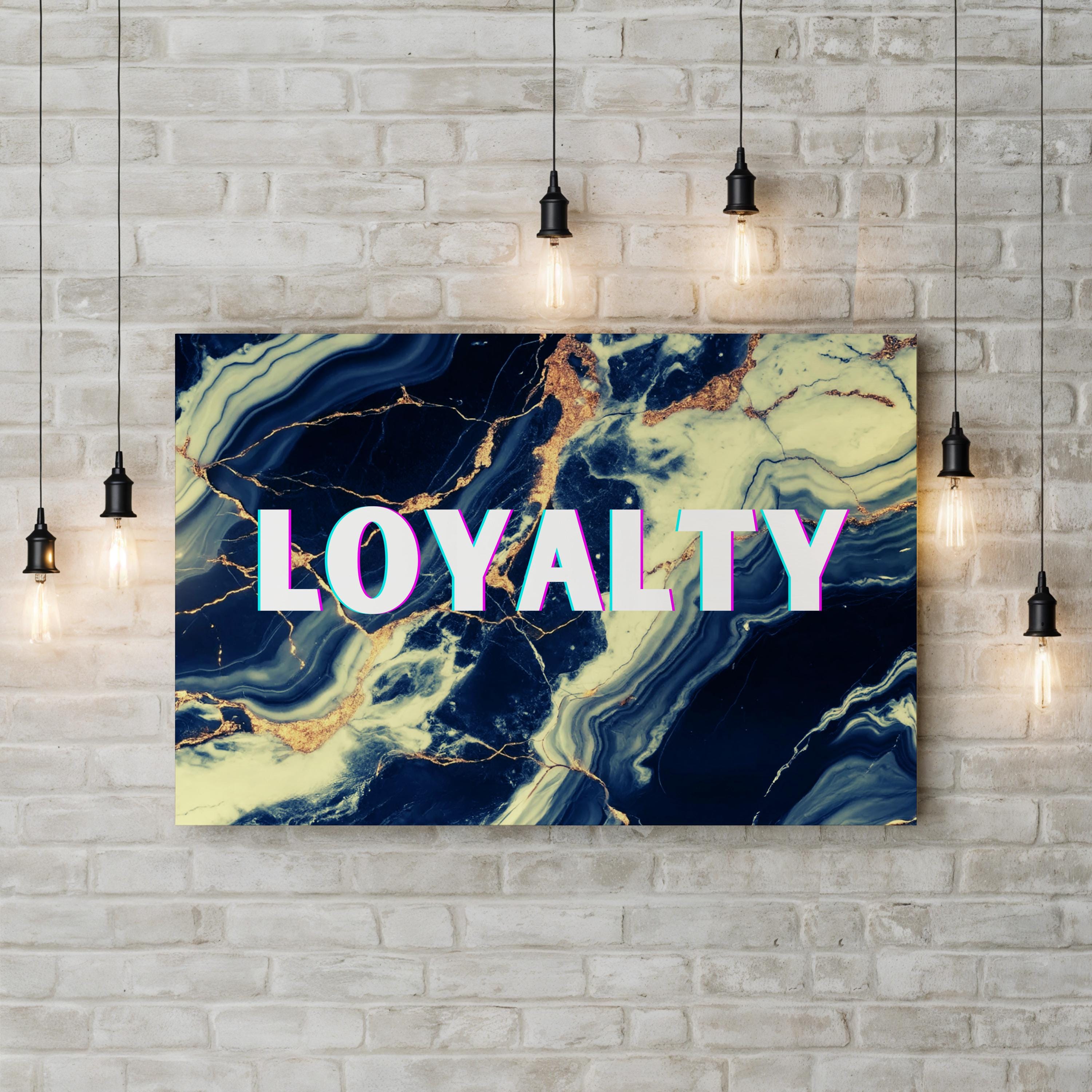 Loyalty Marble Motivational Quote Canvas Art