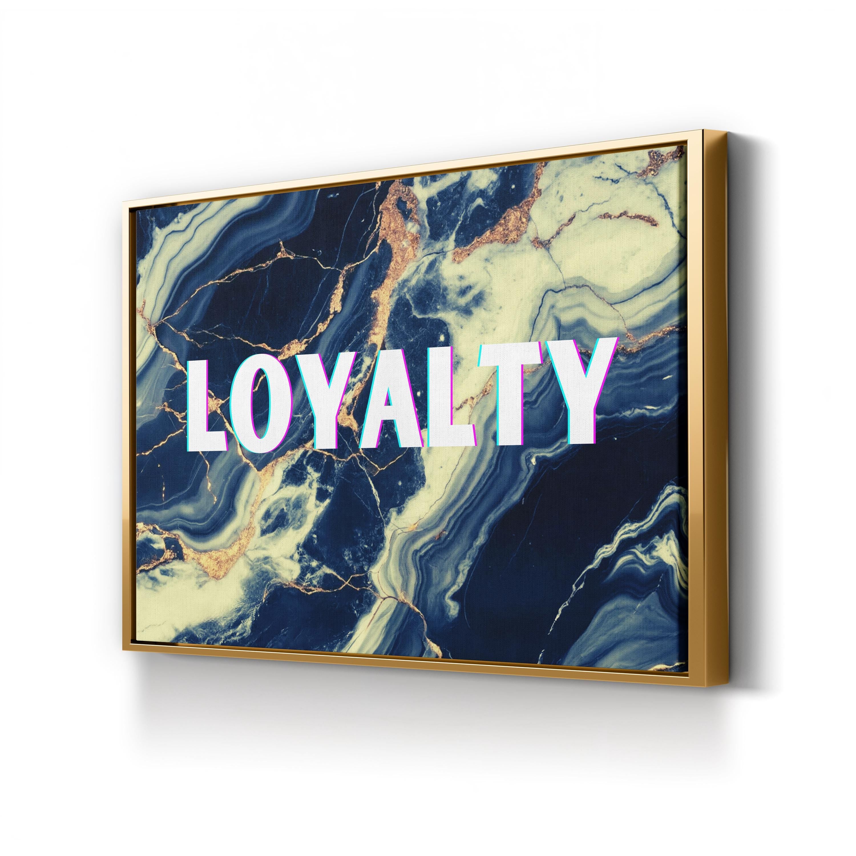 Loyalty Marble Motivational Quote Canvas Art