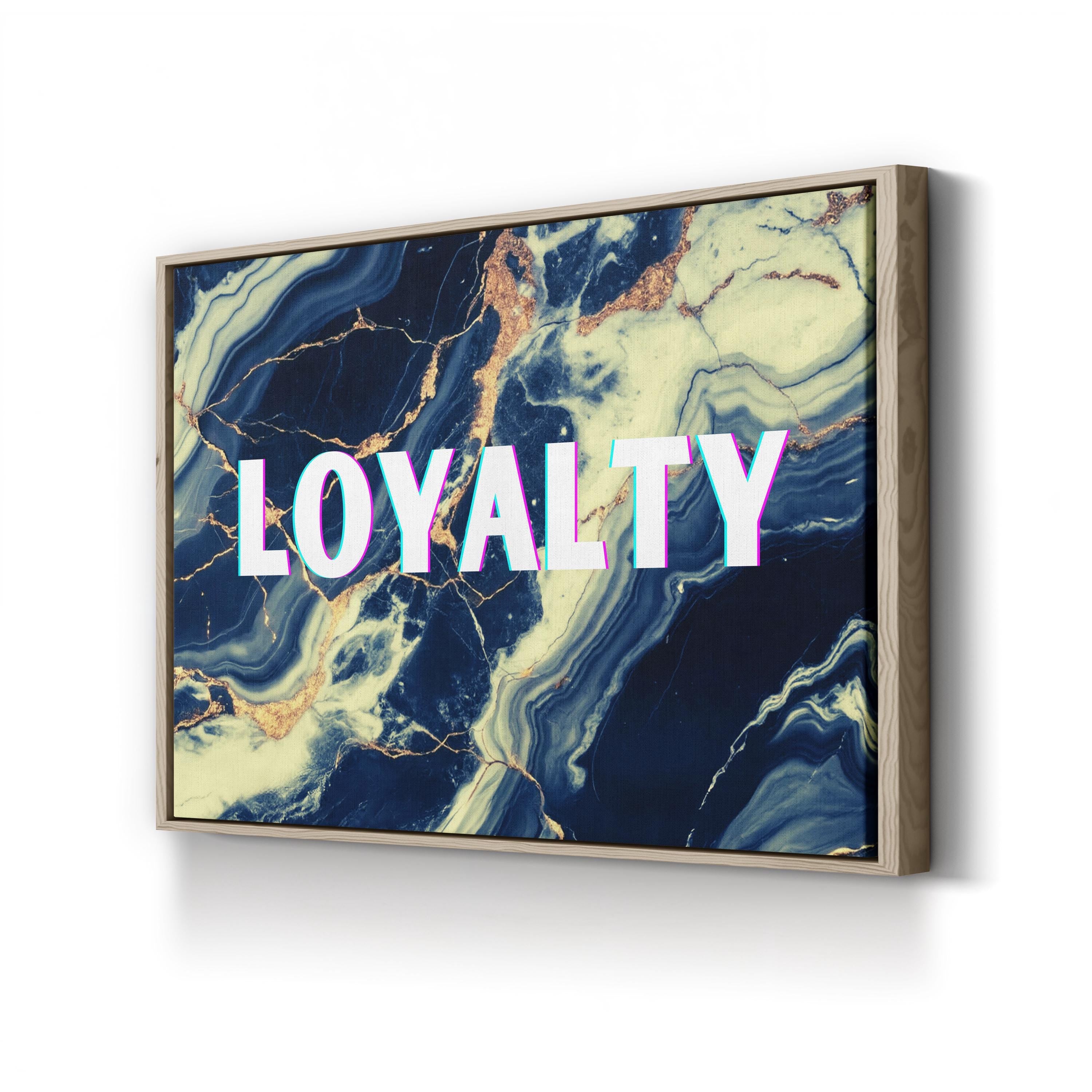 Loyalty Marble Motivational Quote Canvas Art