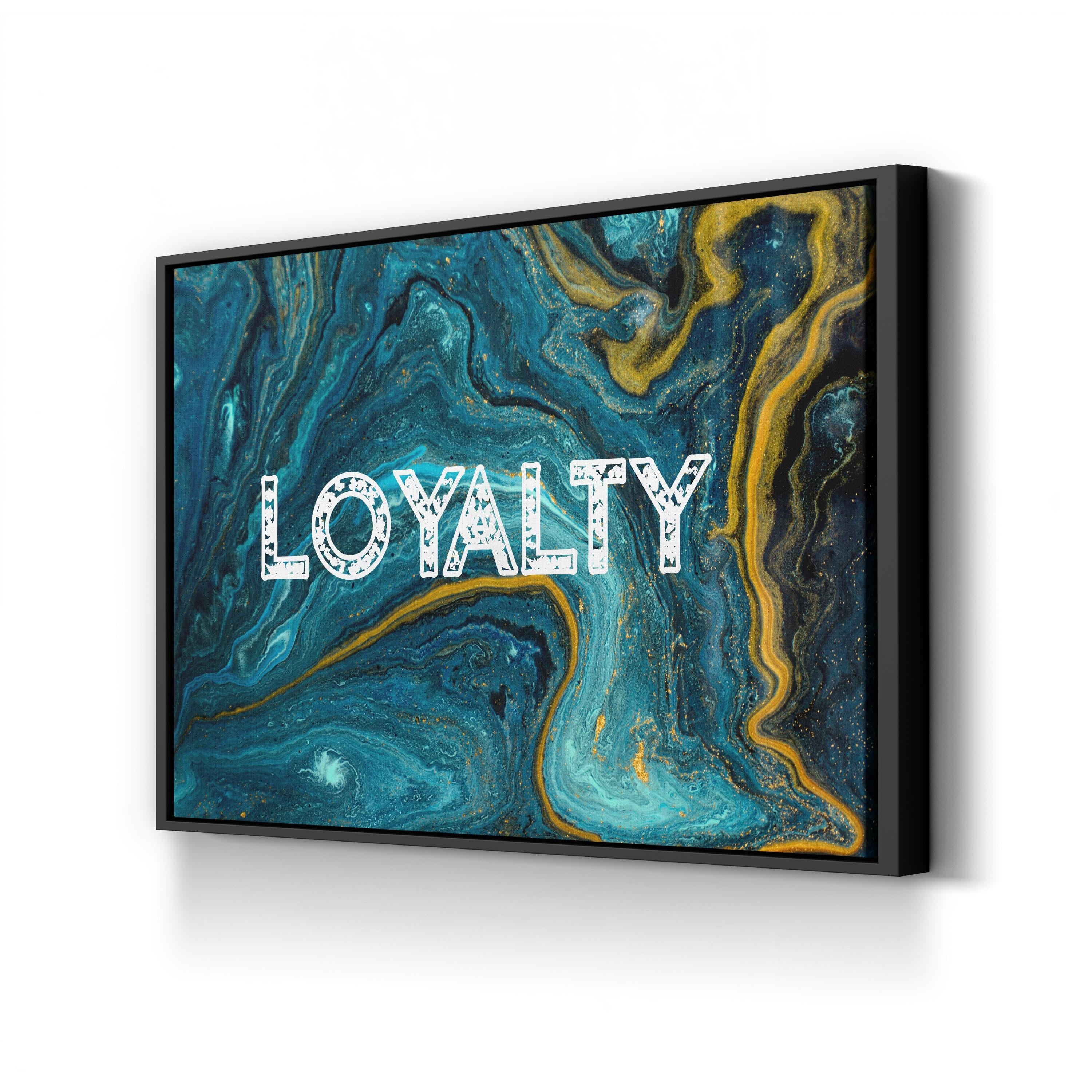 Loyalty Marble Motivational Quote Canvas Art