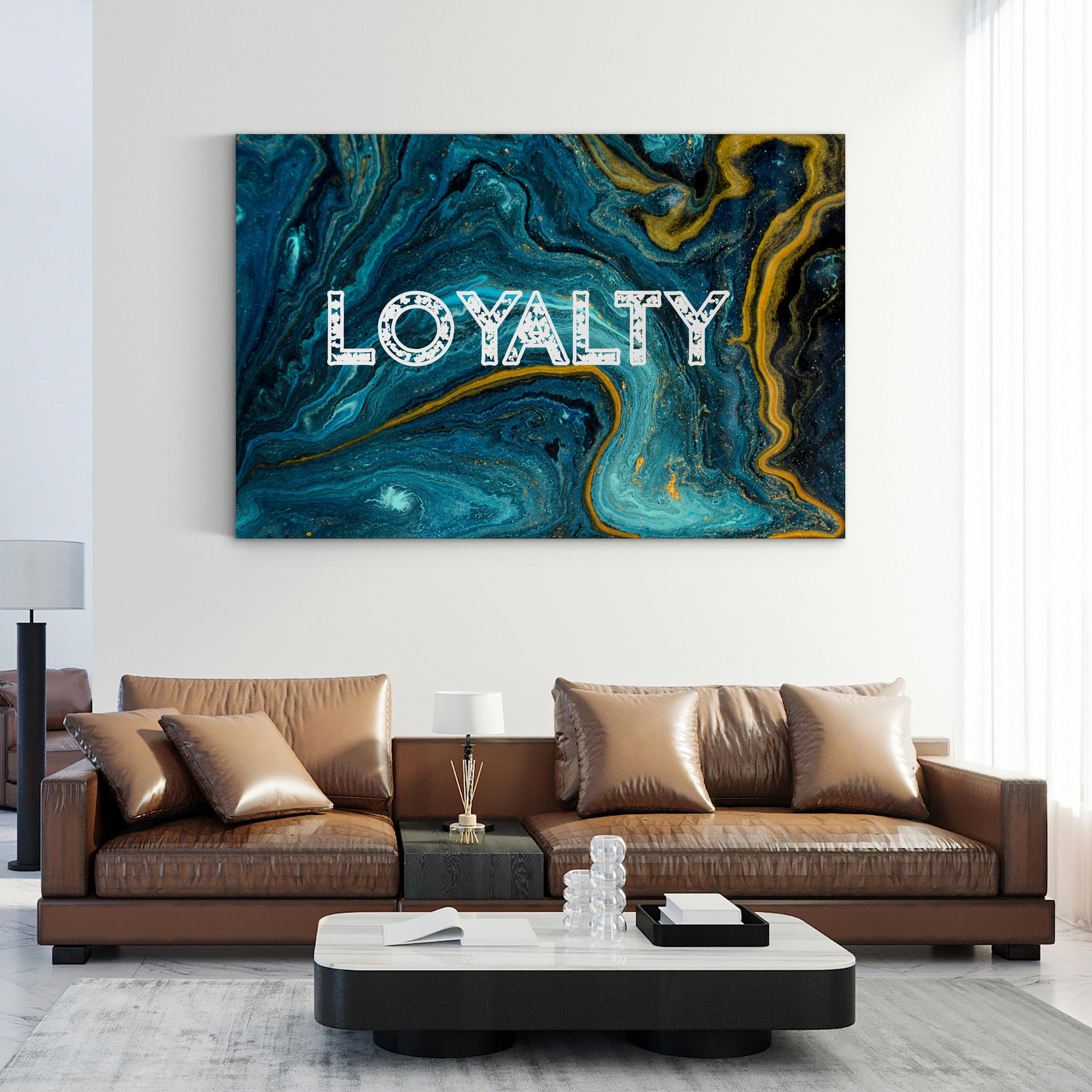 Loyalty Marble Motivational Quote Canvas Art