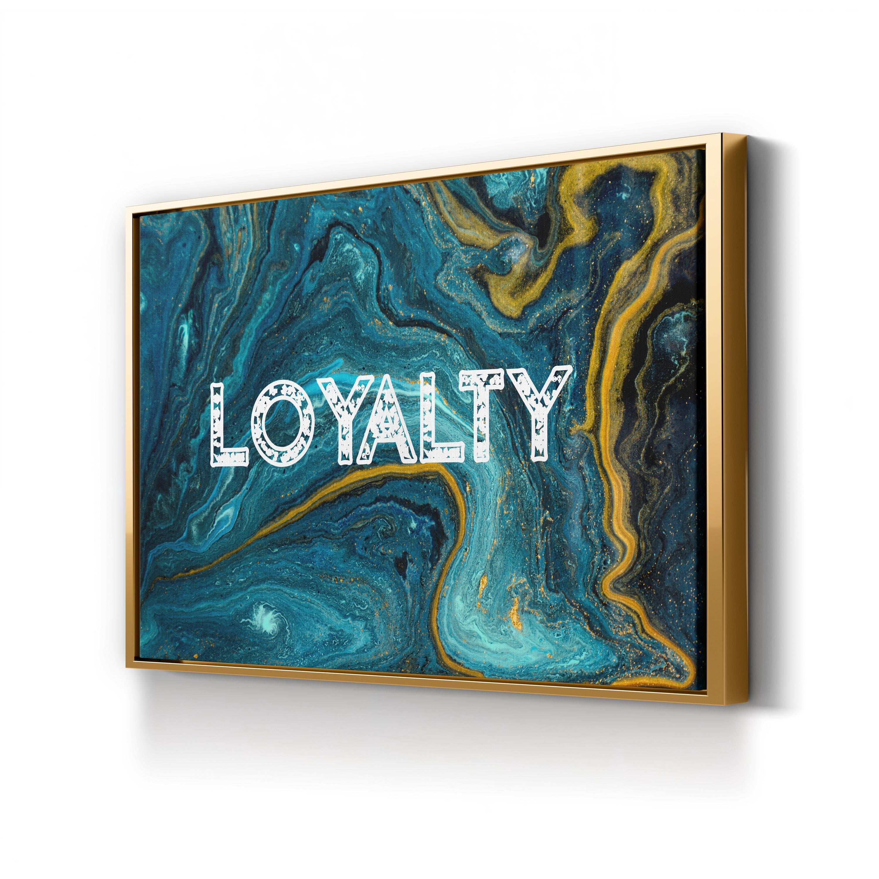 Loyalty Marble Motivational Quote Canvas Art
