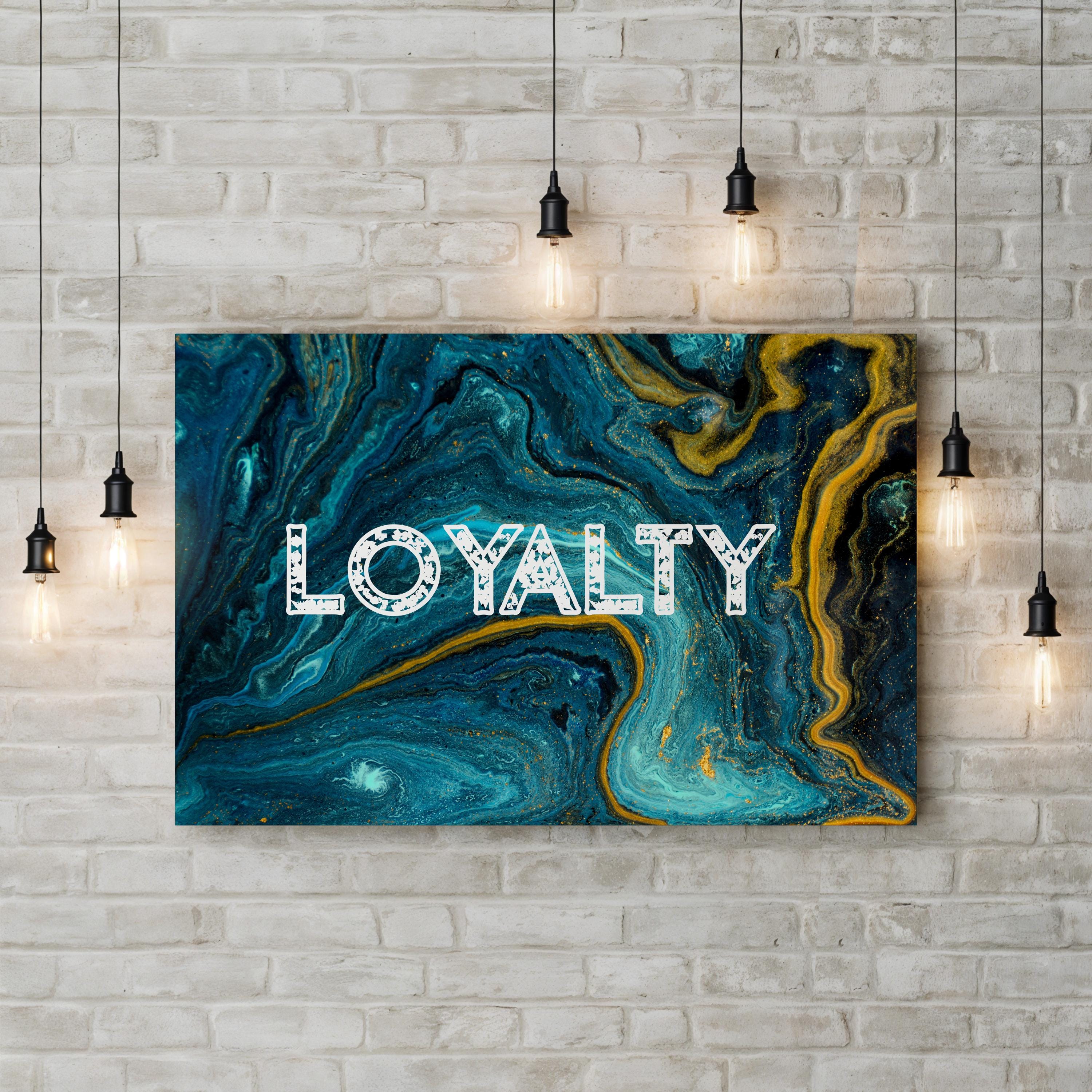 Loyalty Marble Motivational Quote Canvas Art