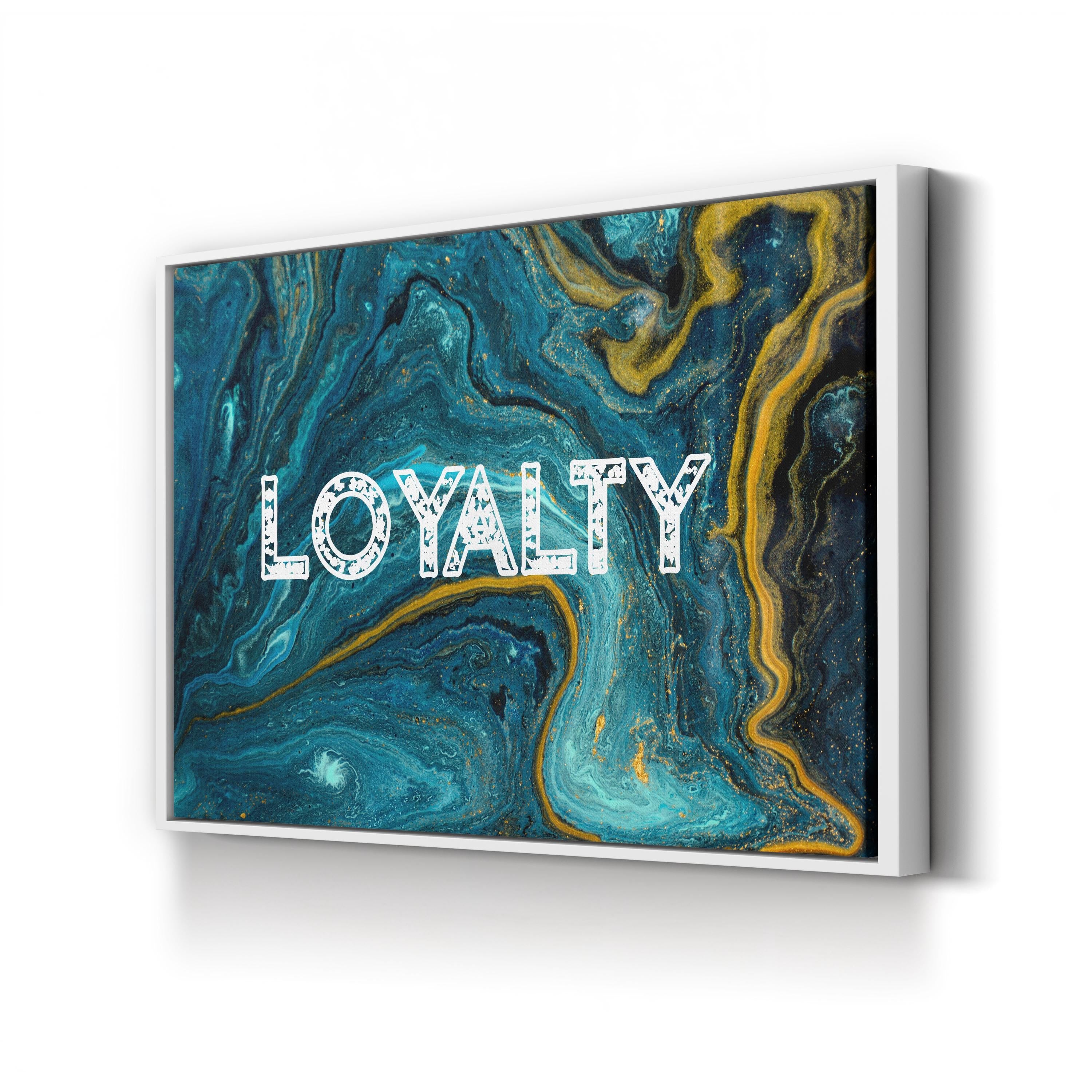 Loyalty Marble Motivational Quote Canvas Art