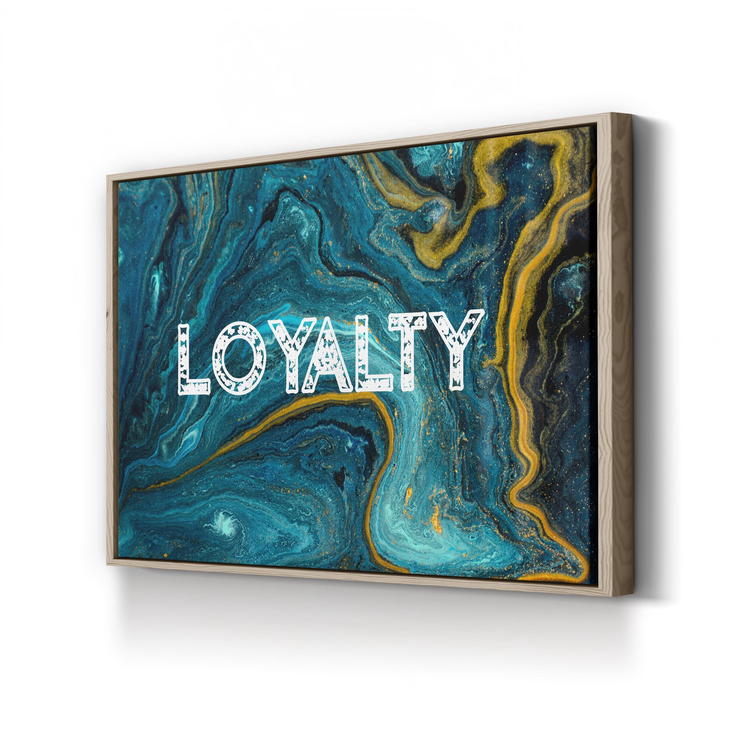 Loyalty Marble Motivational Quote Canvas Art