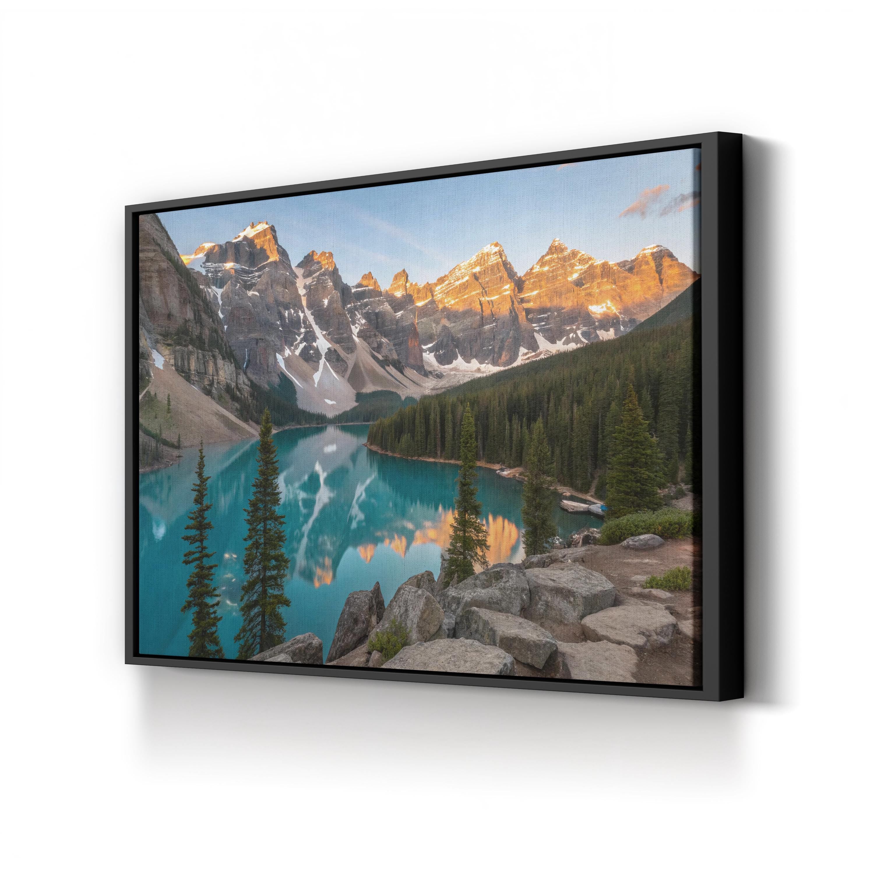 Moraine Lake Canvas Art – Banff Mountain Landscape