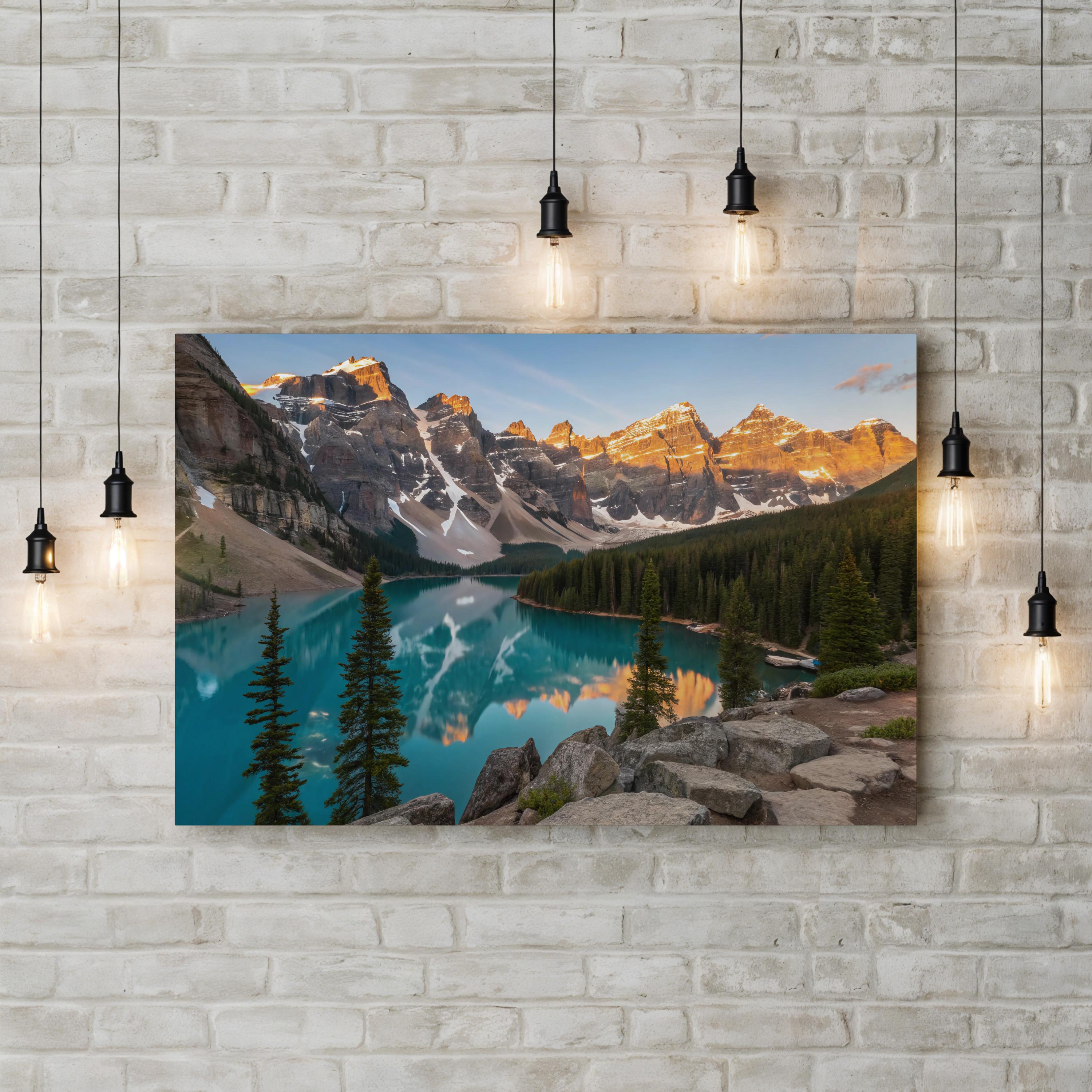 Moraine Lake Canvas Art – Banff Mountain Landscape
