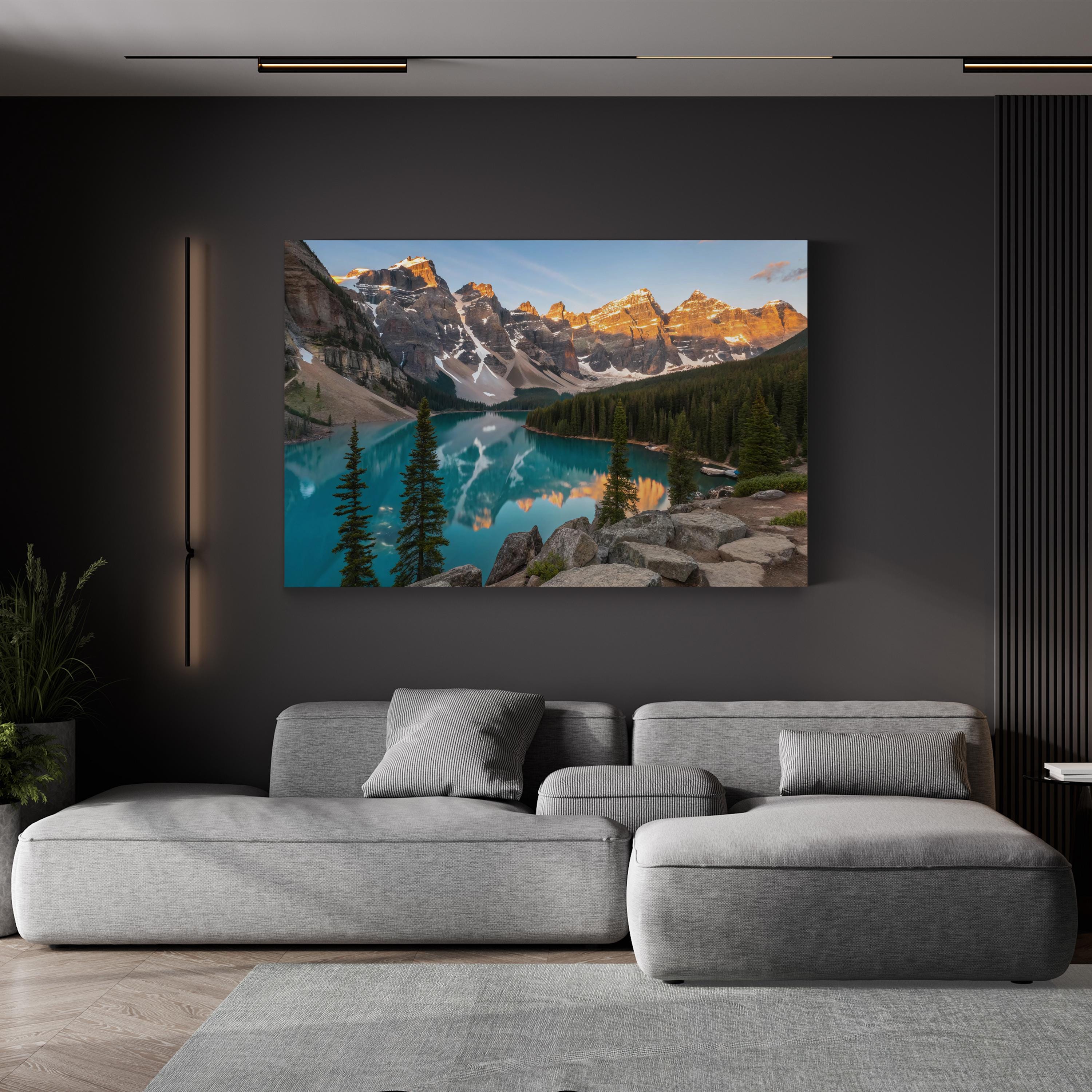 Moraine Lake Canvas Art – Banff Mountain Landscape
