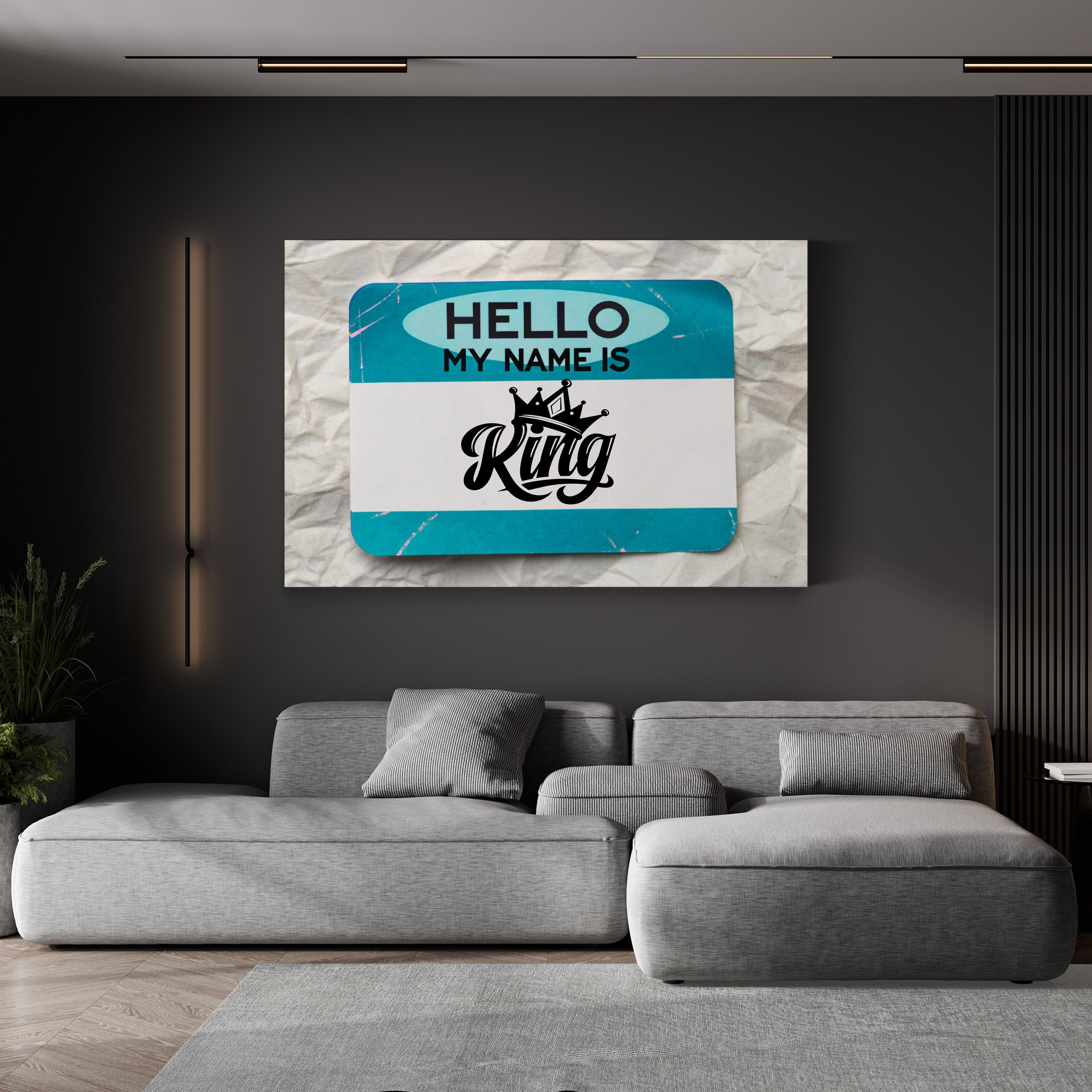 My Name is King Graffiti – Period Illustration Wall Art | Urban Street Canvas Print
