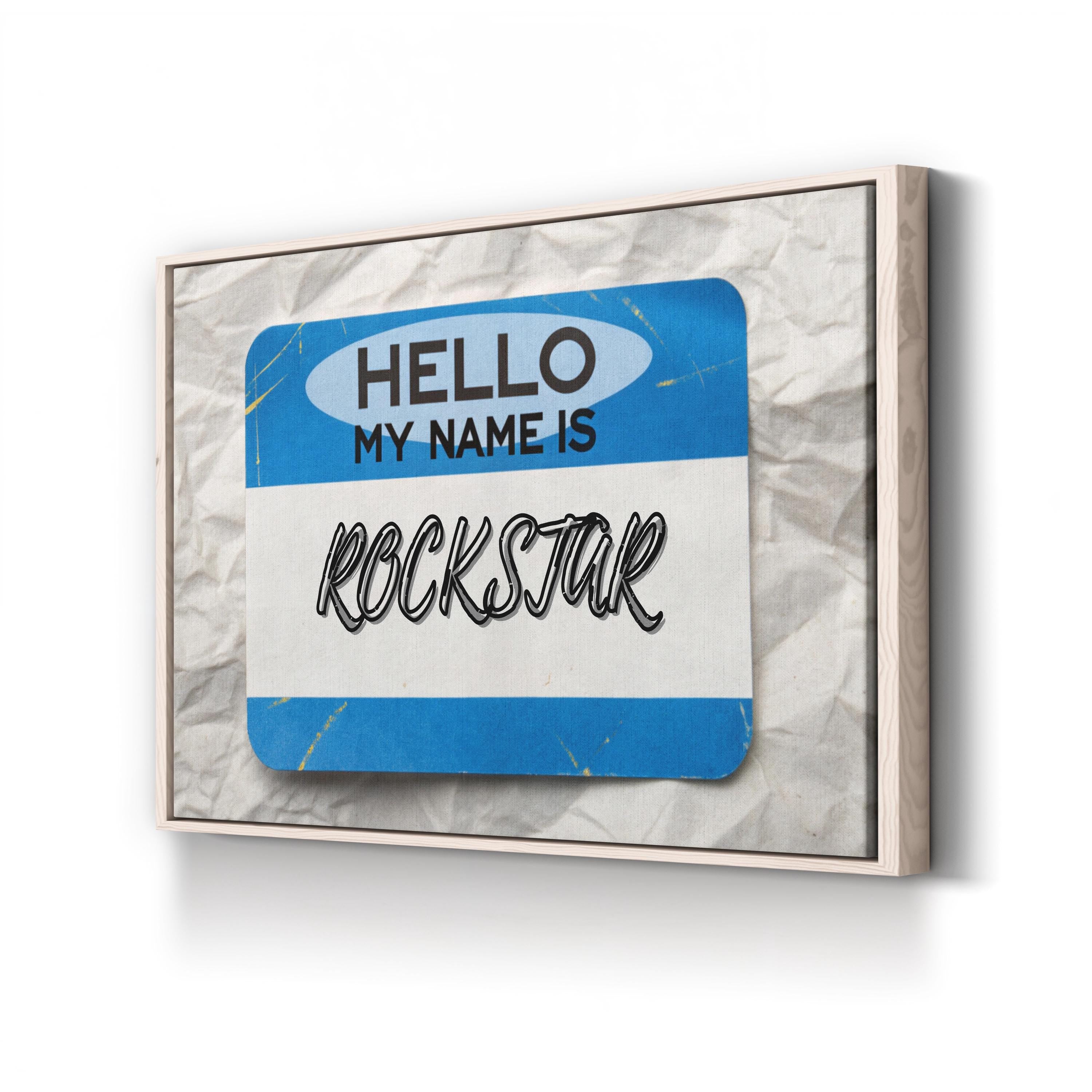 Rockstar Graffiti Typography – Period Illustration Wall Art | Urban Music Canvas Print