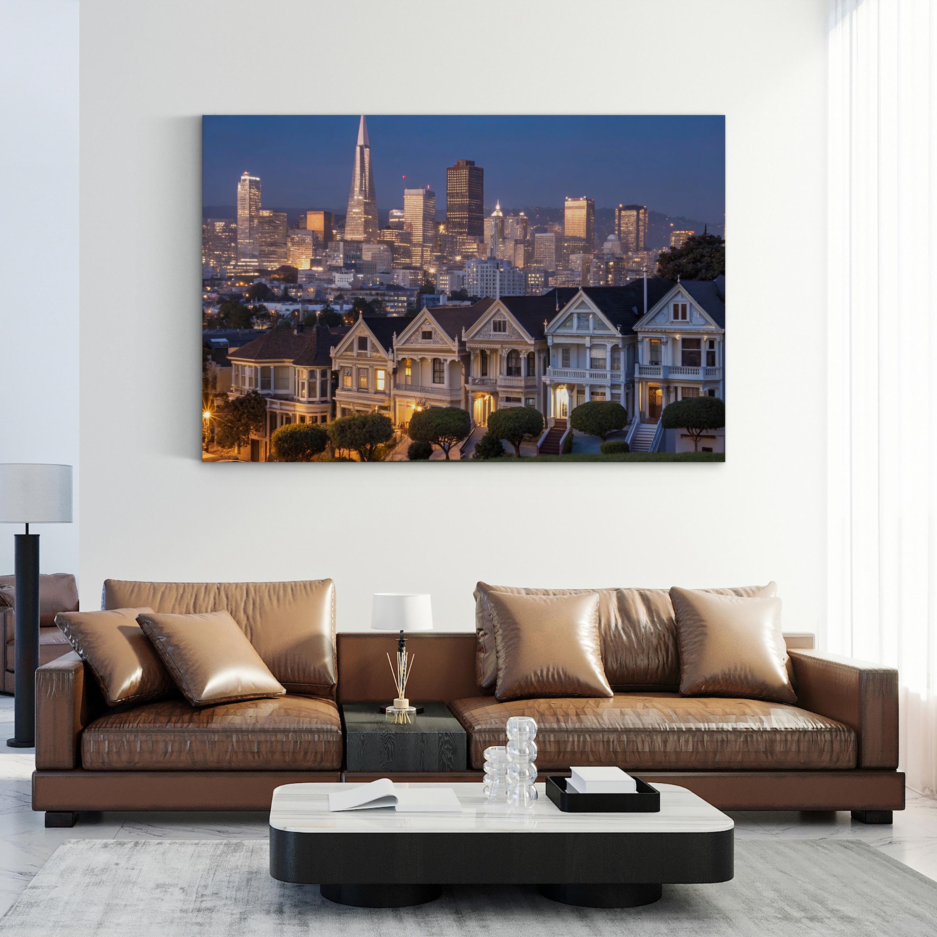 Painted Ladies San Francisco – Vintage Photography Wall Art | Cityscape Canvas Print