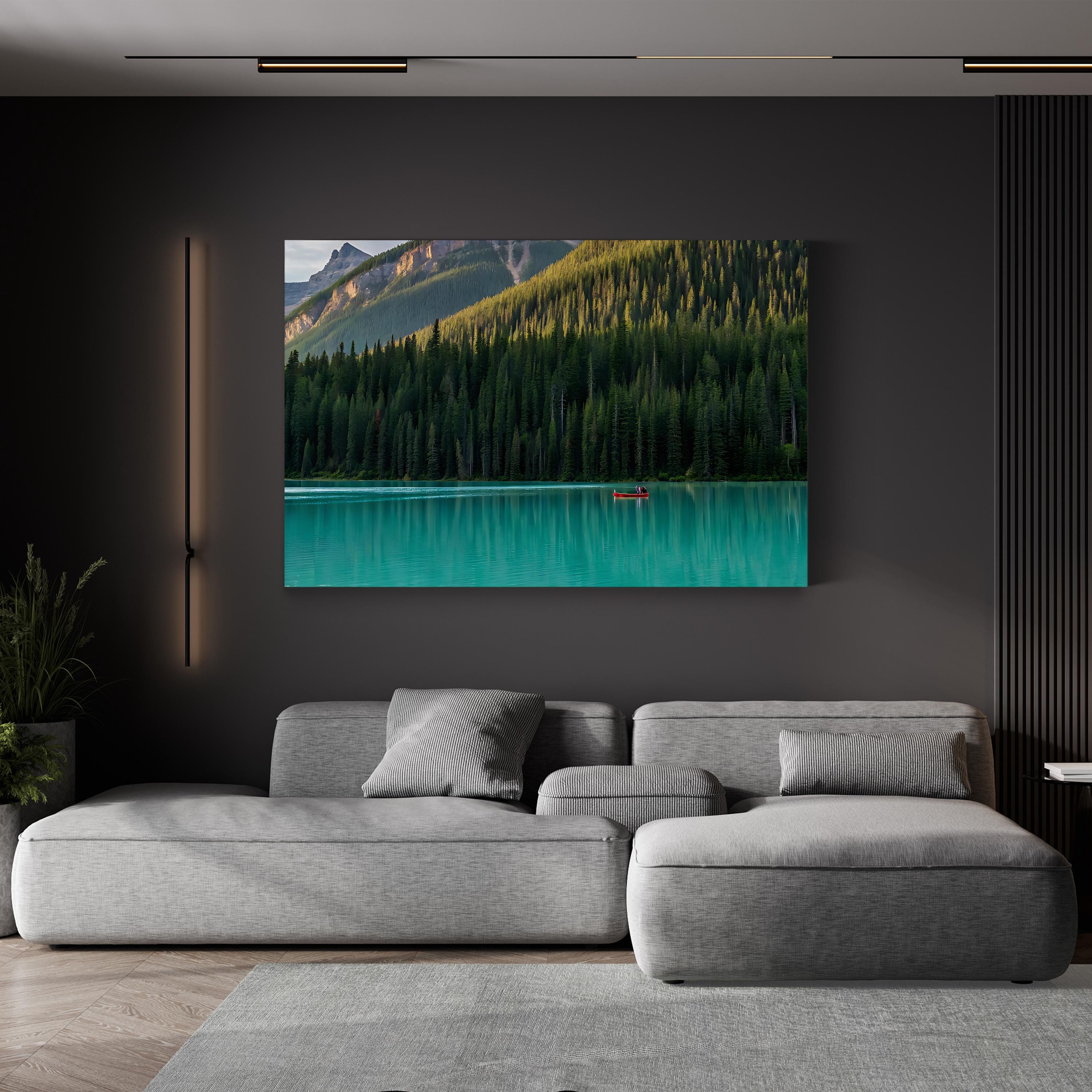 Tranquil River Landscape Canvas Print: Coastal Nature Wall Art