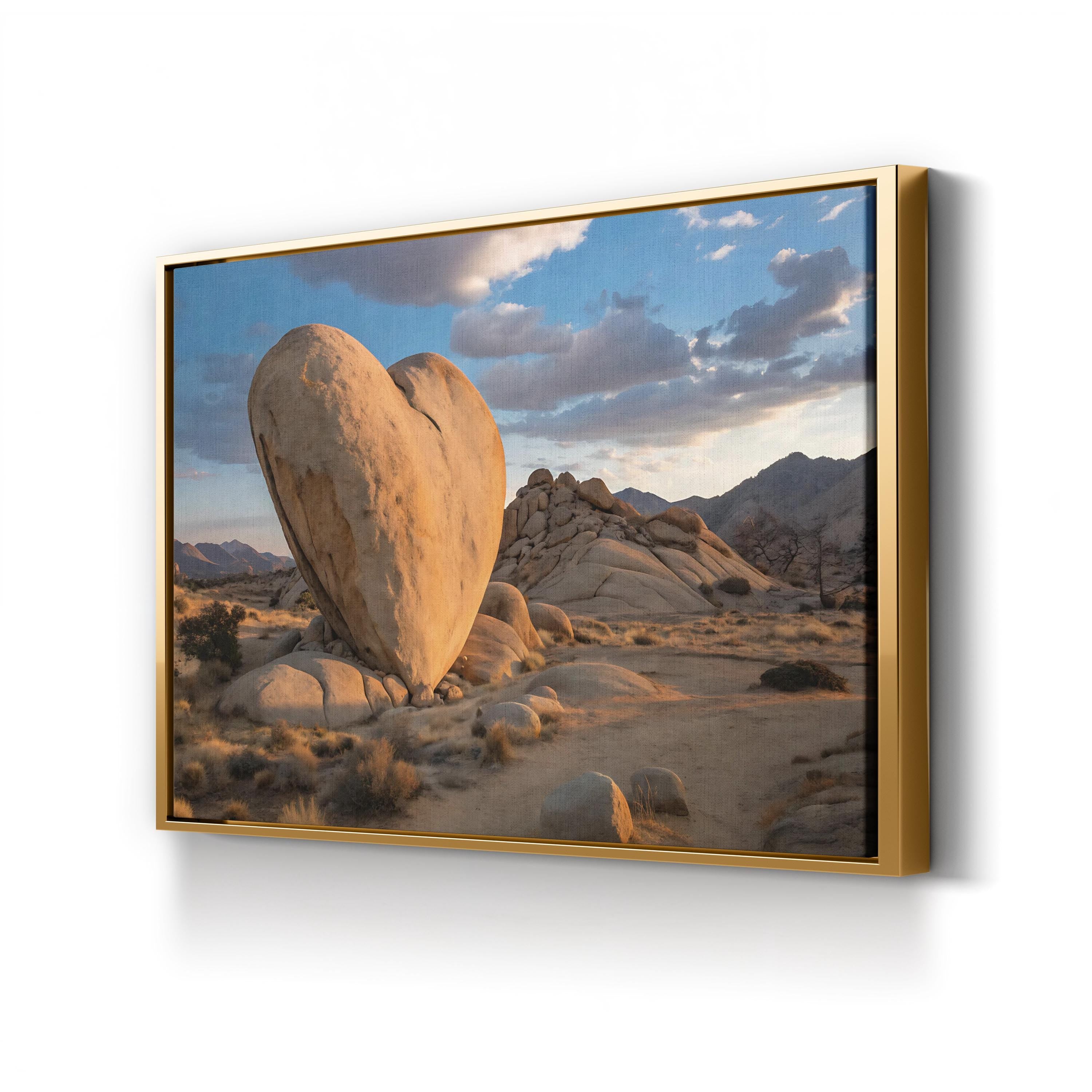 Heart Rocks Desert – Vintage Photography Wall Art | Southwestern Landscape Canvas Print