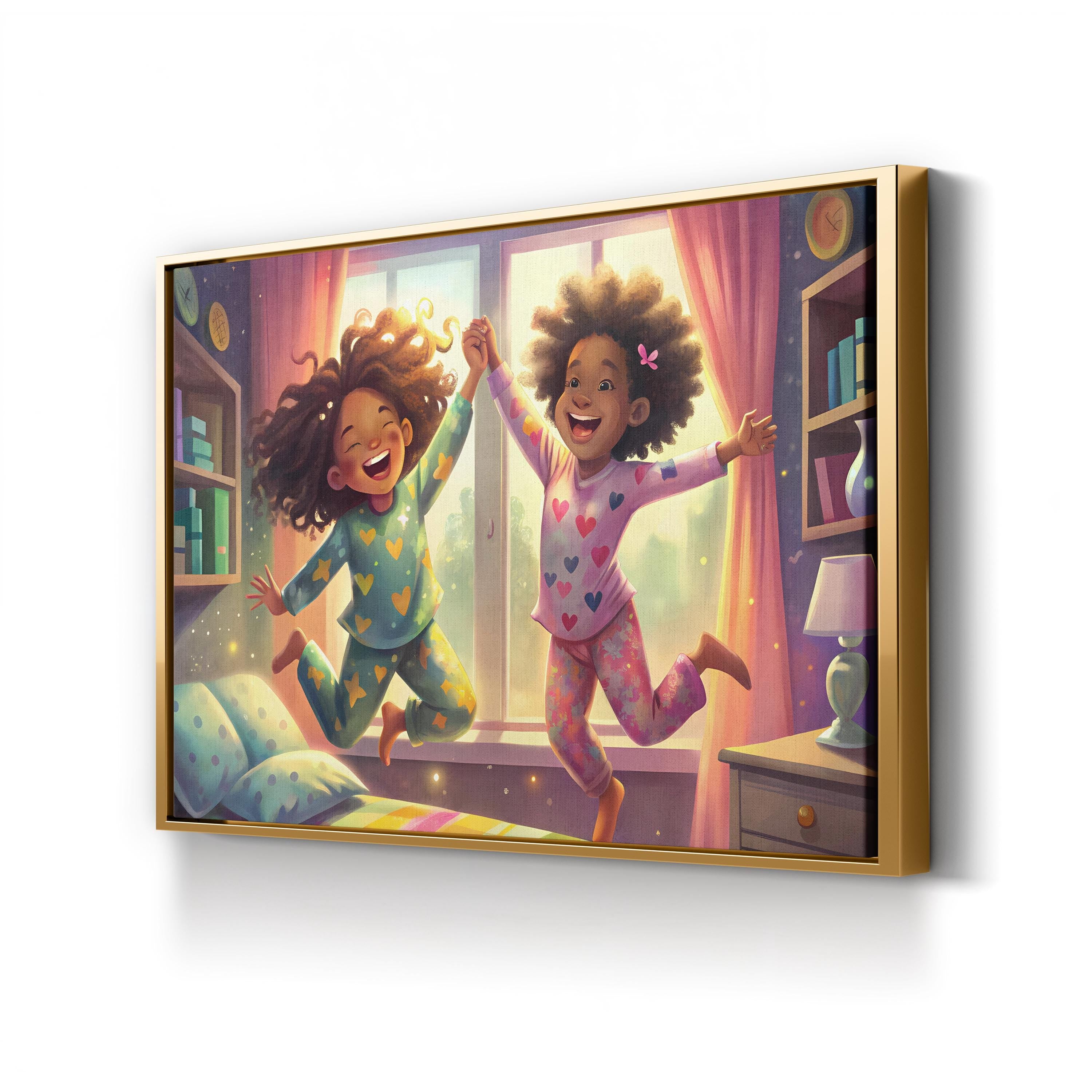 Pajama Party – Playful Kids Bedroom Canvas Art