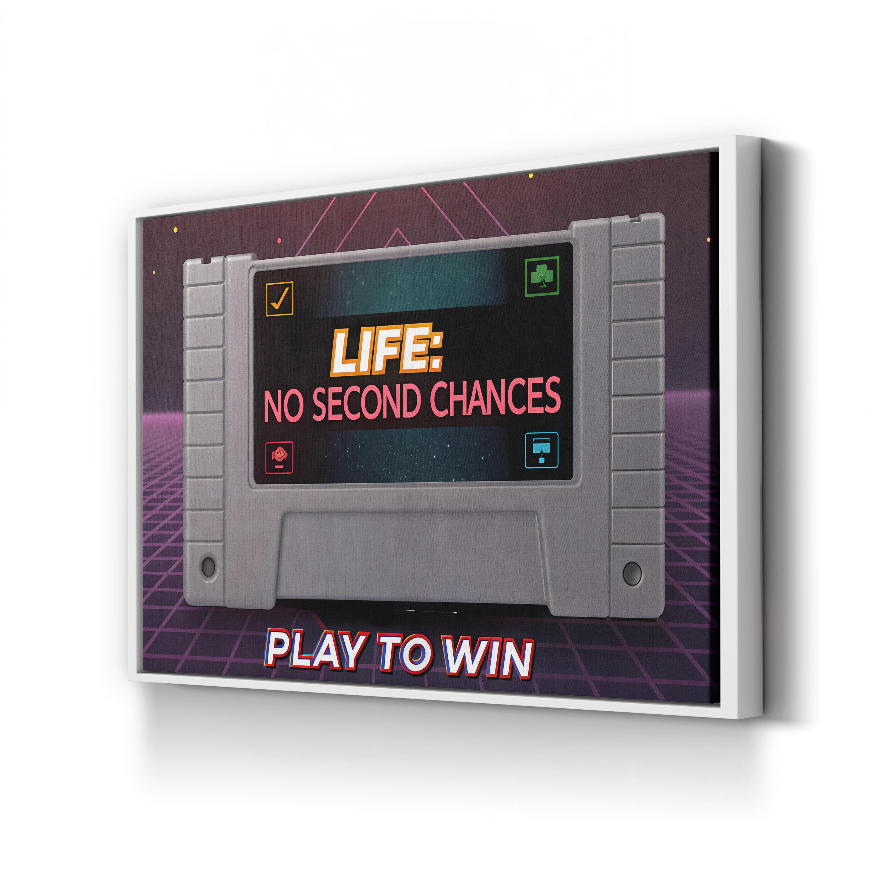 Retro Gaming Canvas Print | Play to Win Motivational Wall Art