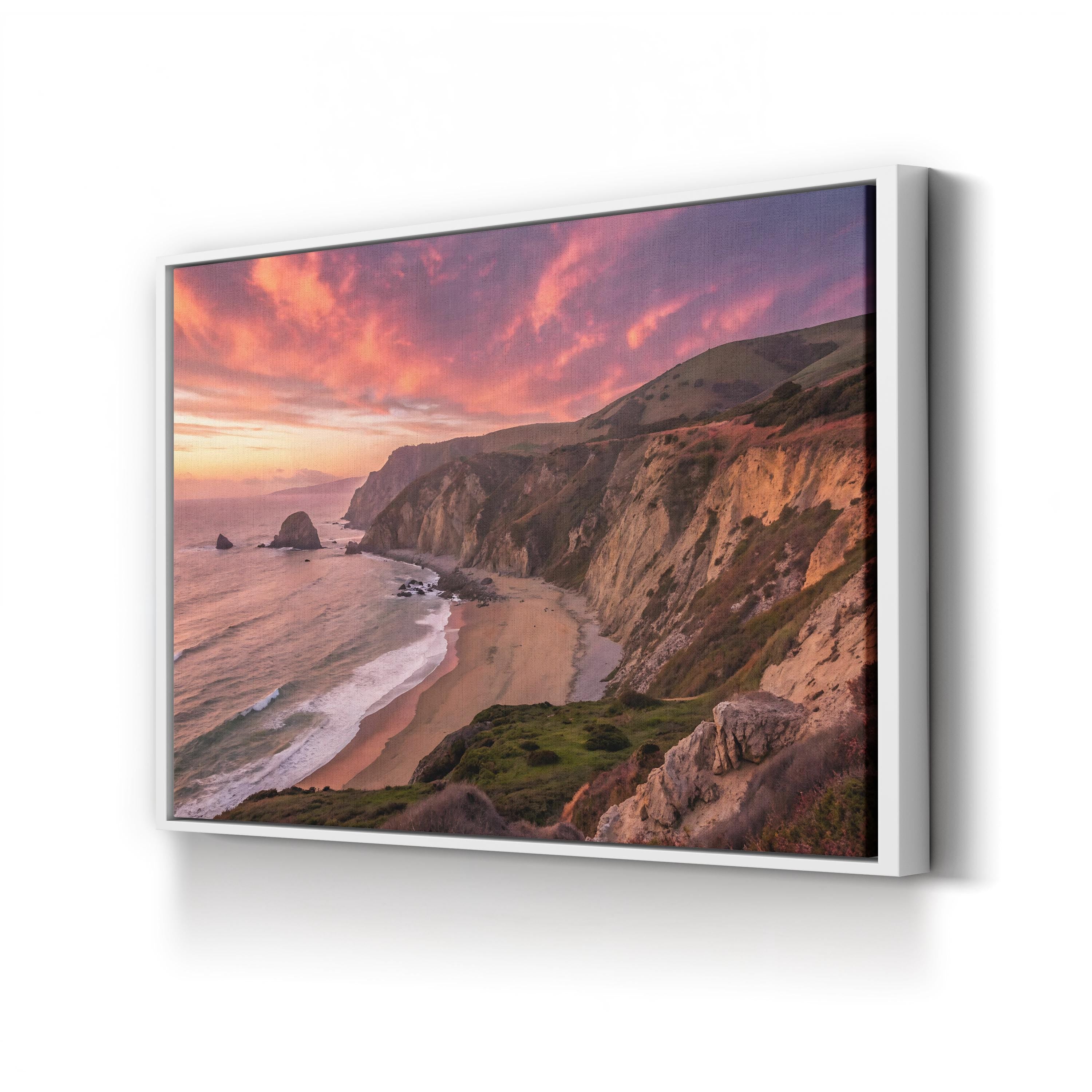 Point Reyes Sunset Canvas Wall Art — Point Reyes Coastal Landscape, California
