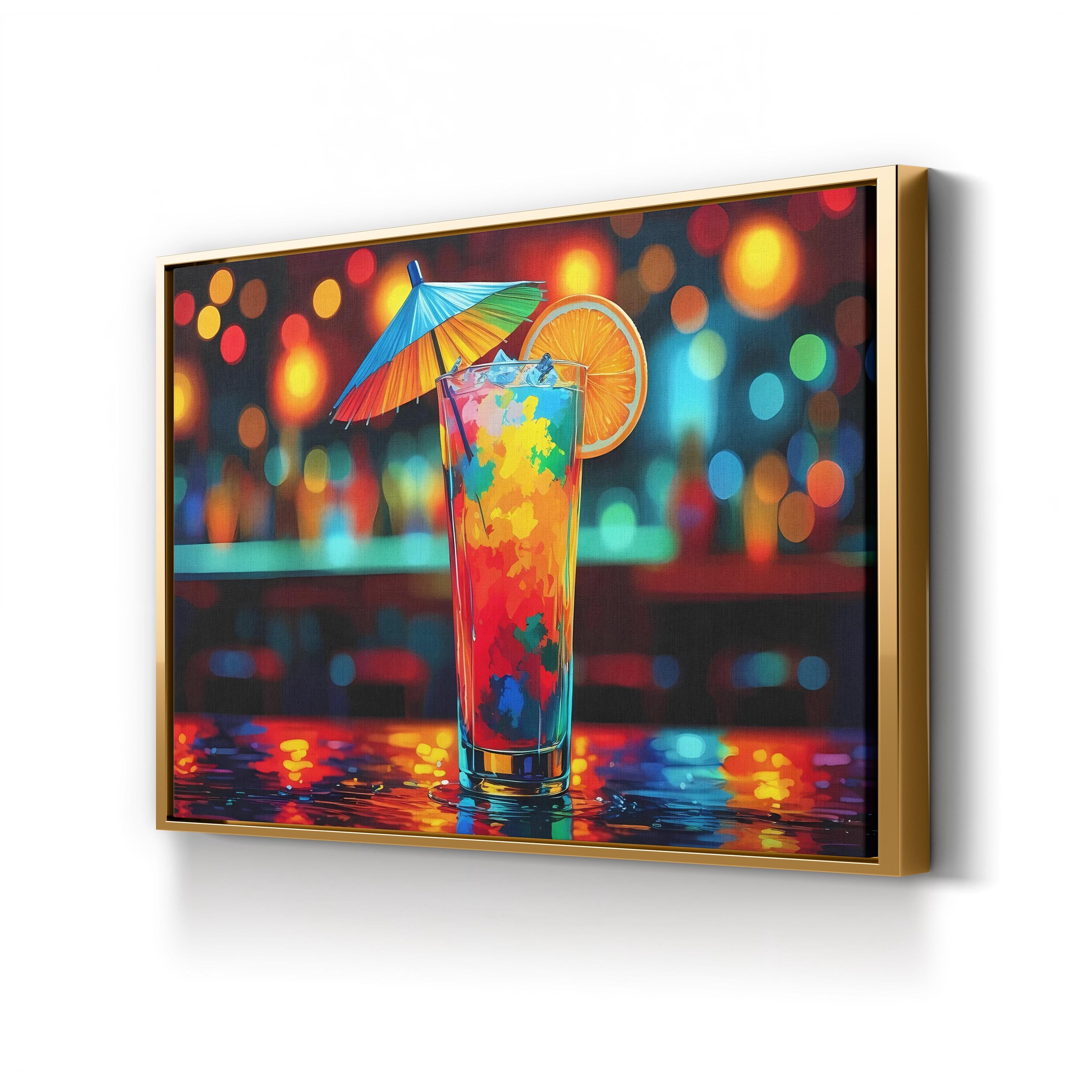Rainbow Cocktail Drink – Color Photography Wall Art | Colorful Kitchen Canvas Print