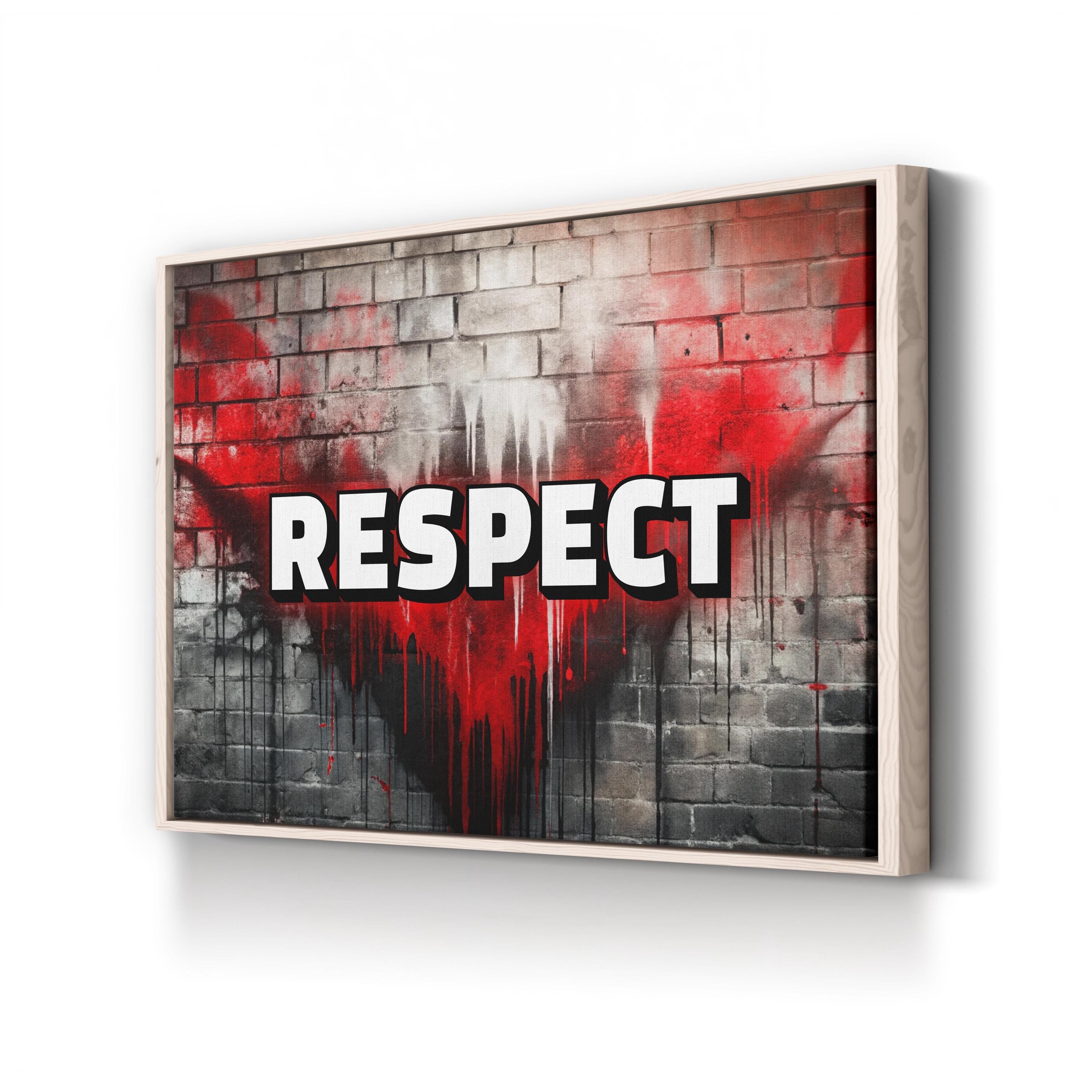 Respect Graffiti Canvas Street Art | Bold Urban Typography Wall Art