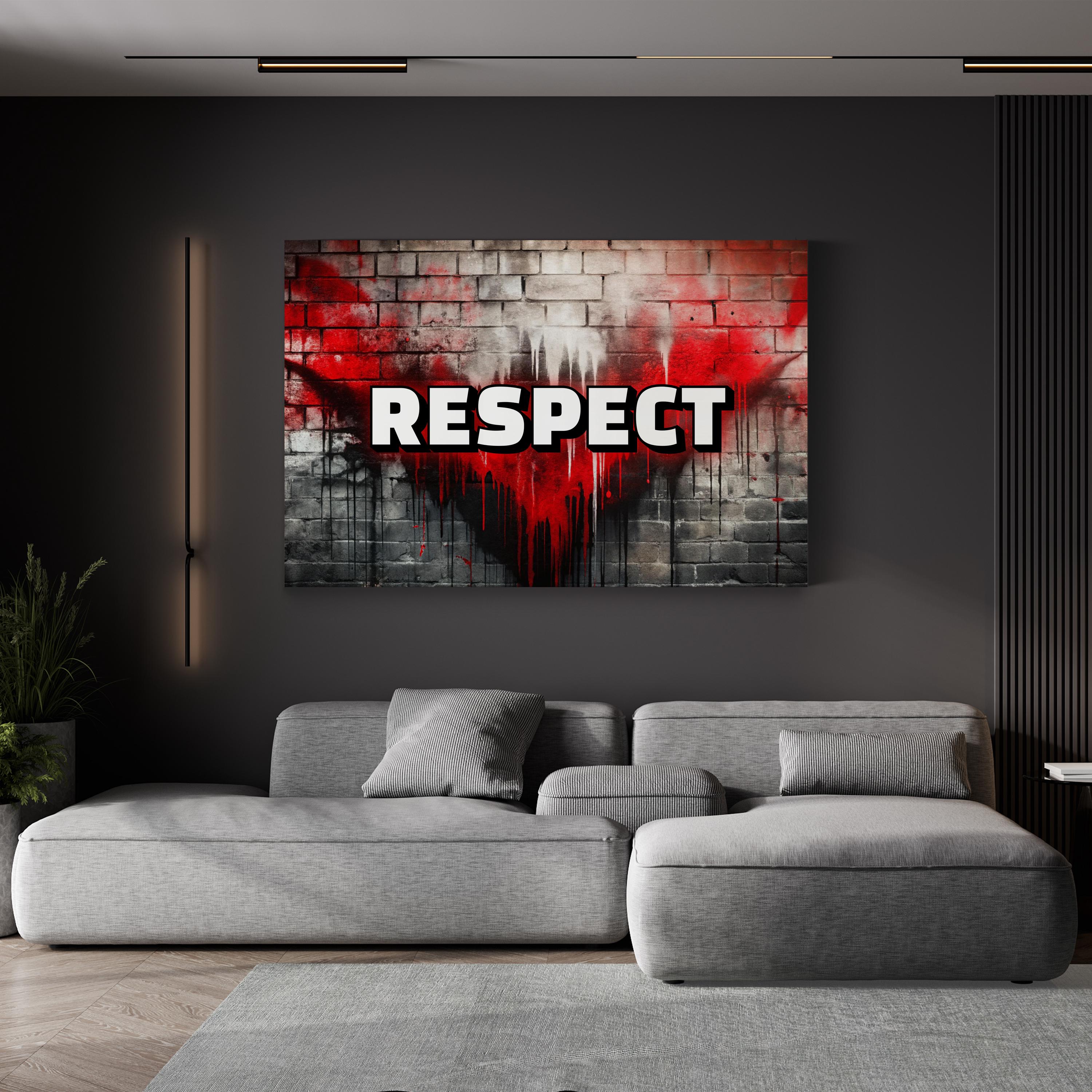 Respect Graffiti Canvas Street Art | Bold Urban Typography Wall Art
