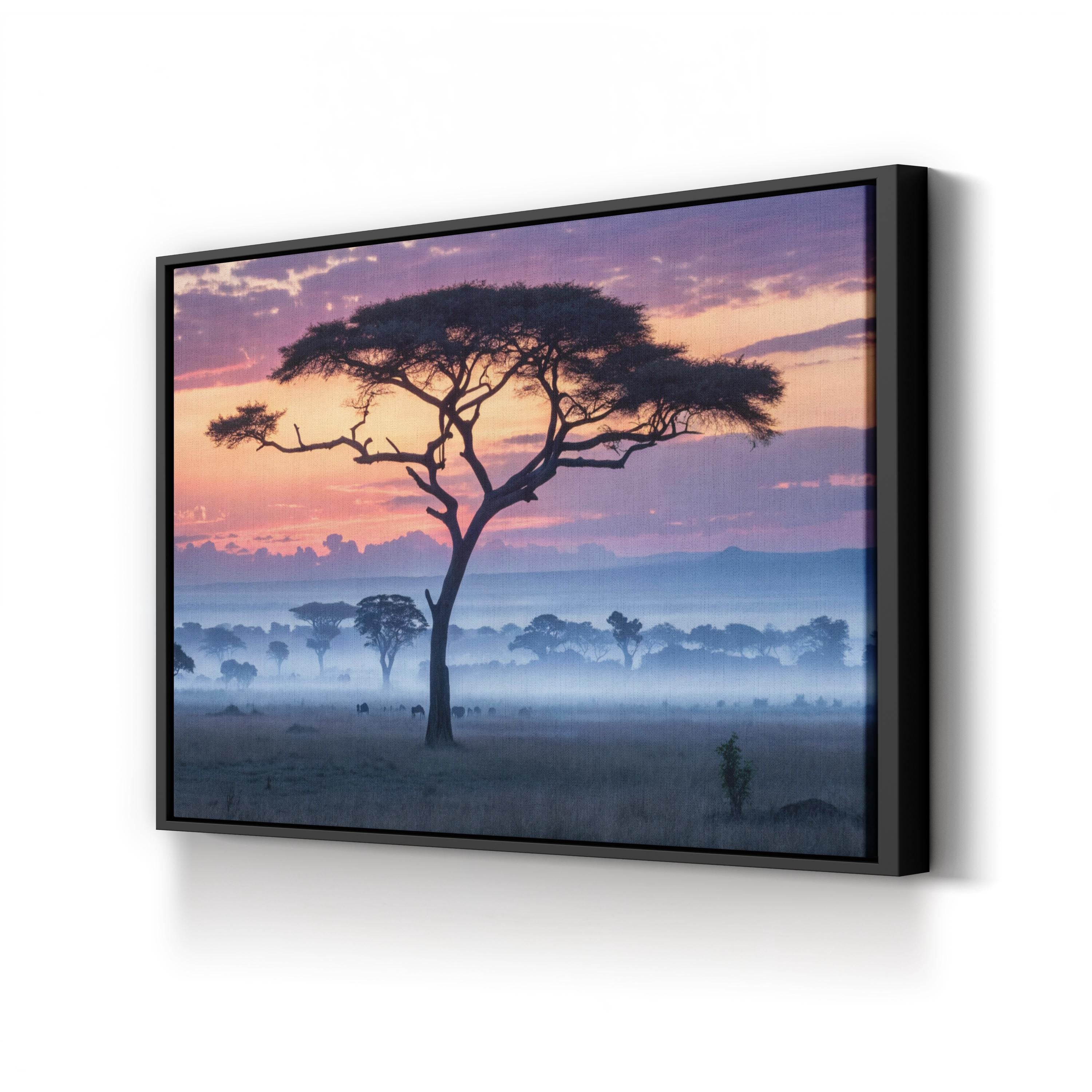 Serengeti Safari – Vintage Photography Wall Art | African Wildlife Landscape Canvas Print