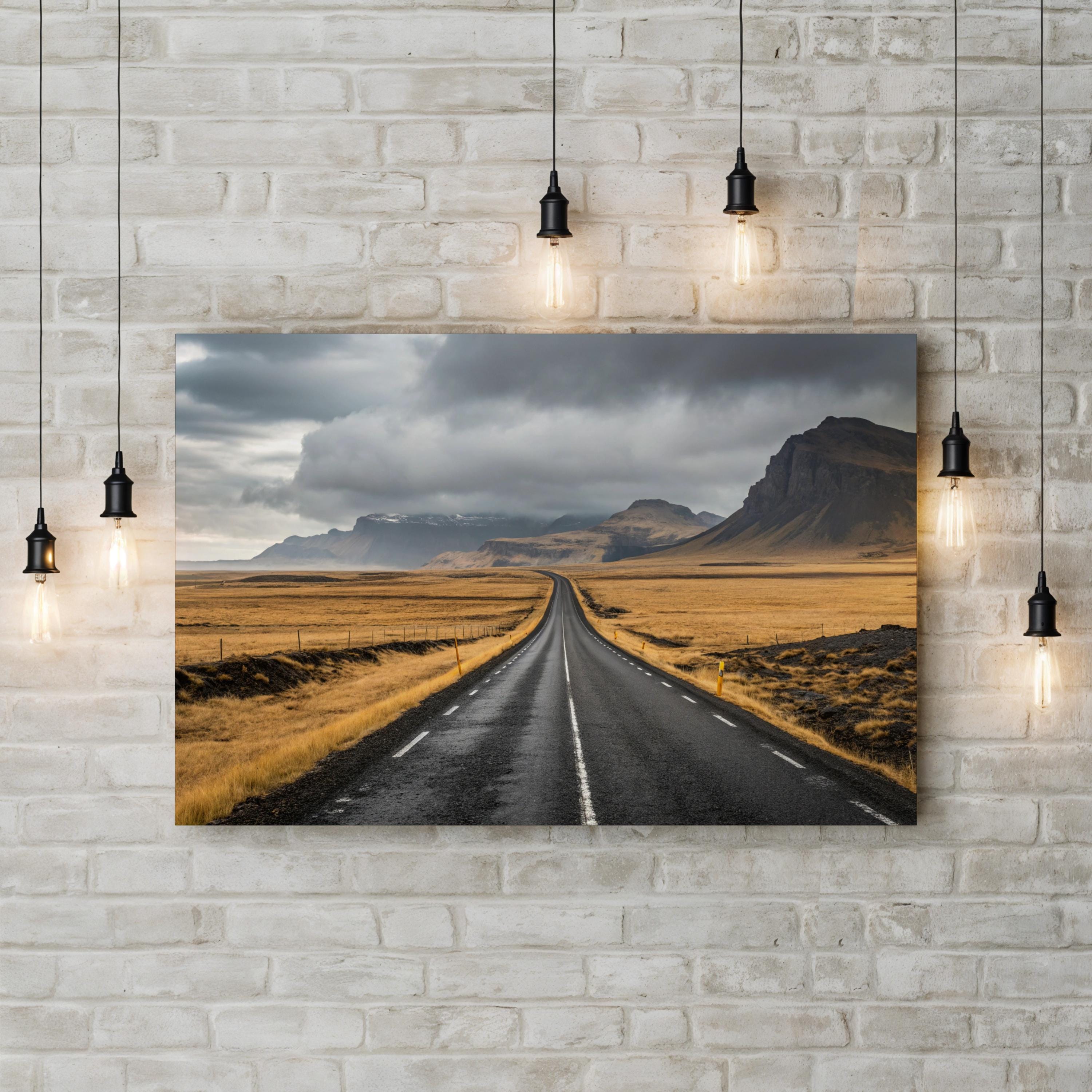 Icelandic Road Trip – Vintage Photography Wall Art | Nordic Landscape Canvas Print