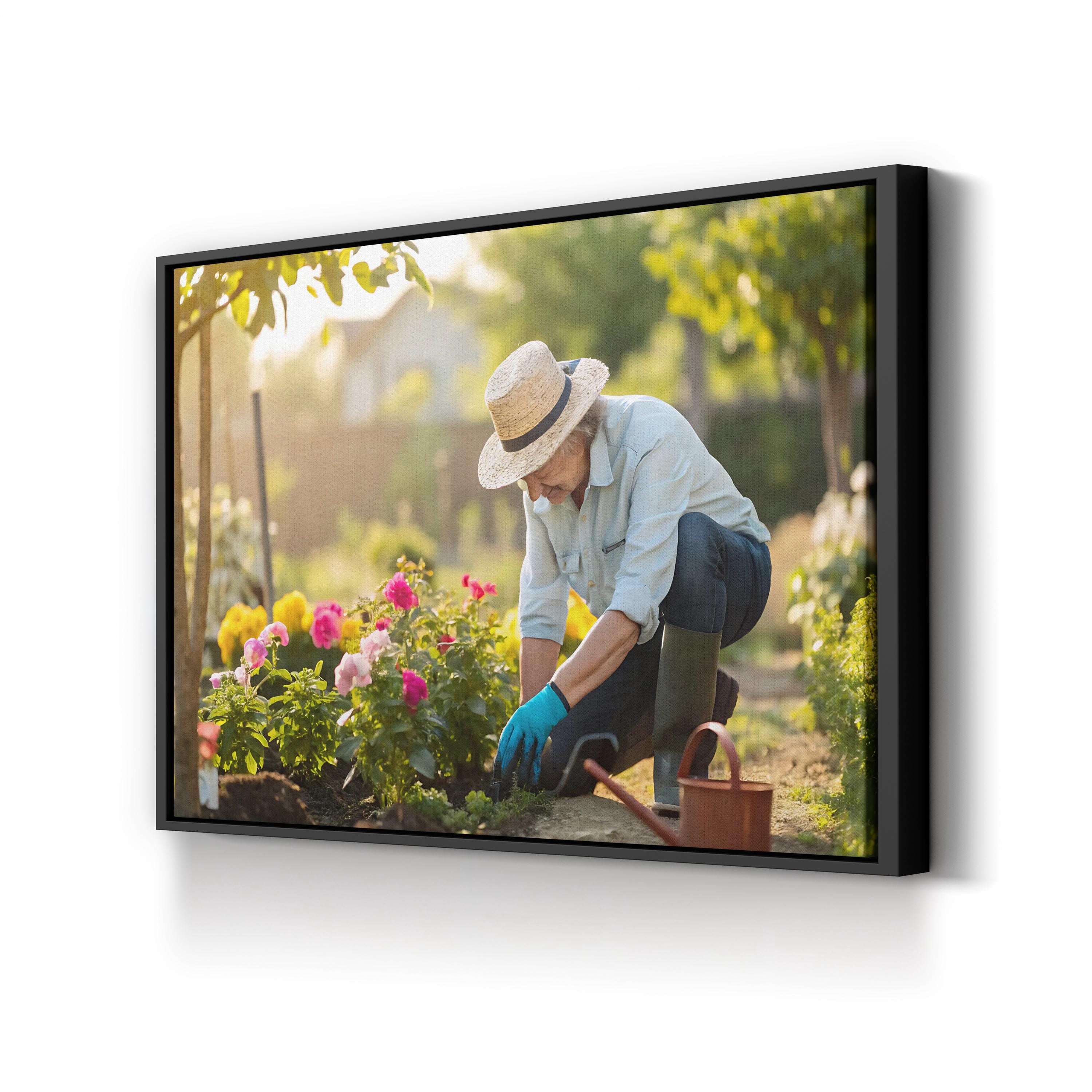Floral Garden – Vintage Photography Wall Art | Tranquil Blossoms Canvas Print