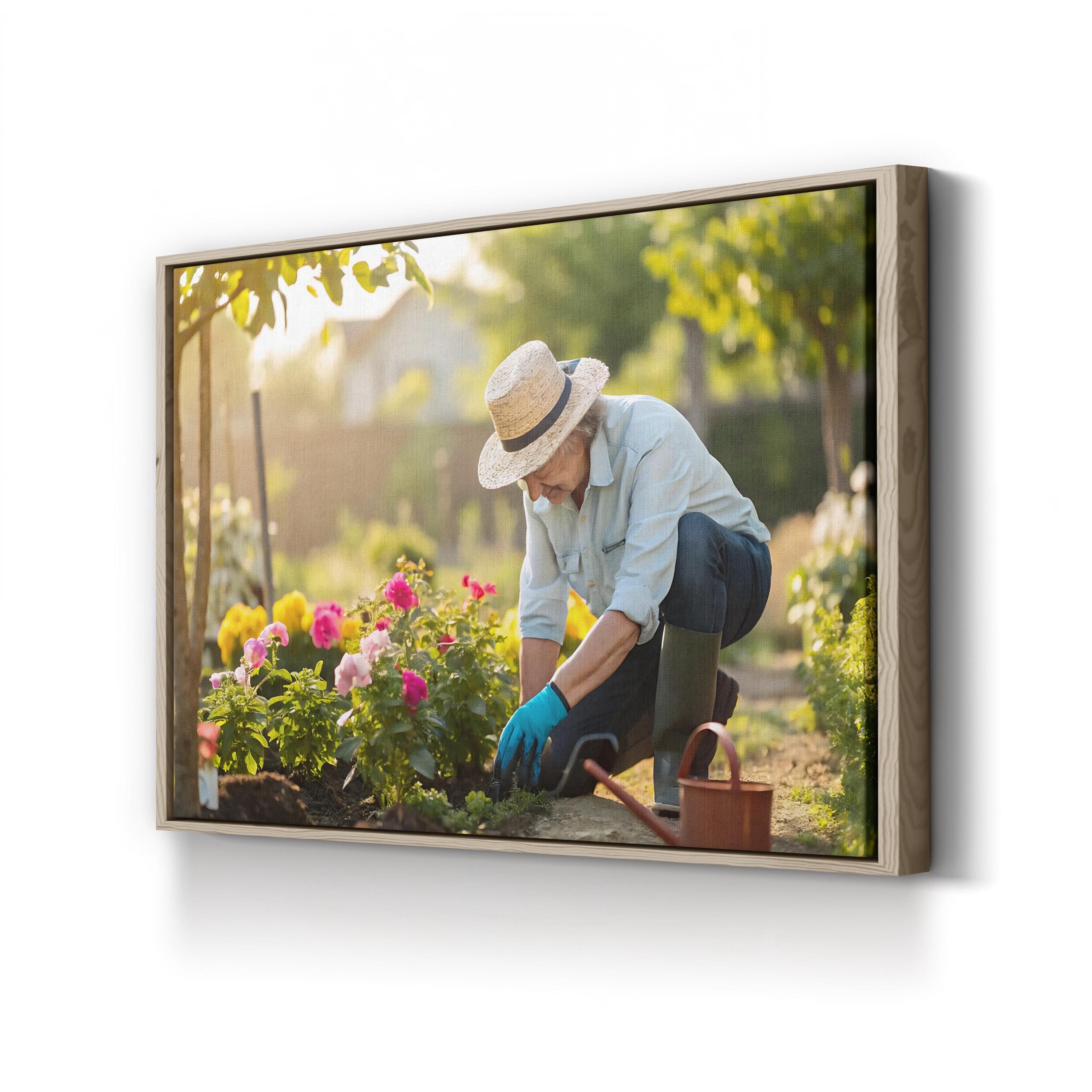 Floral Garden – Vintage Photography Wall Art | Tranquil Blossoms Canvas Print