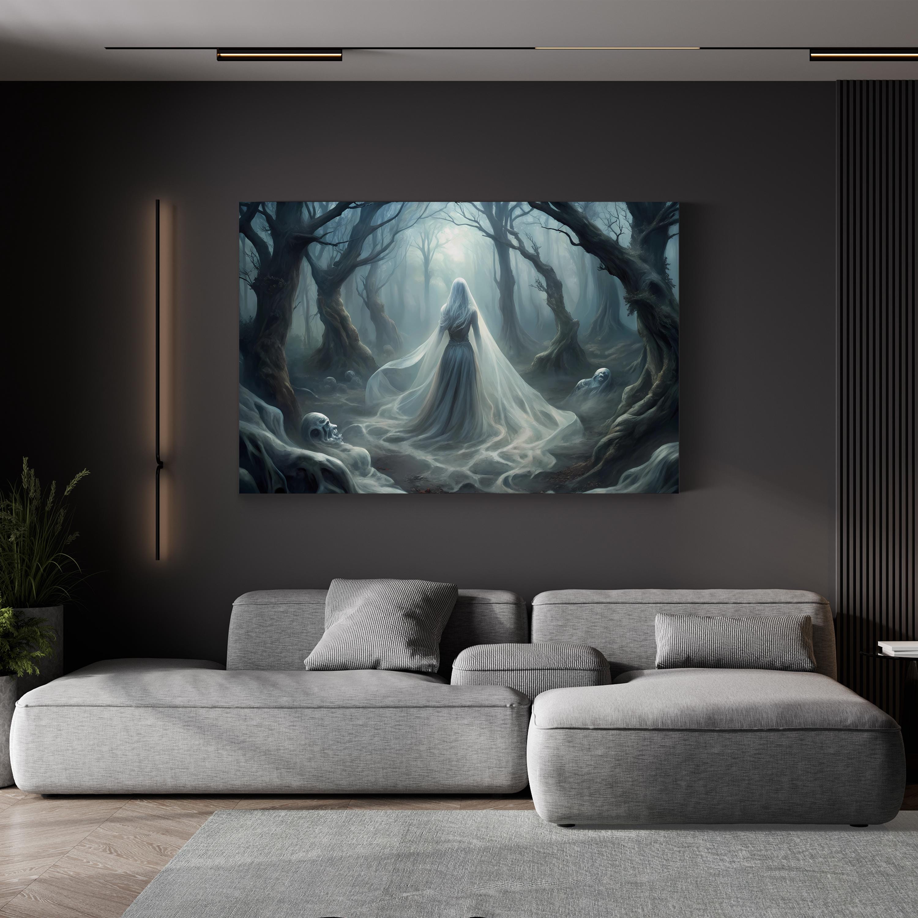 Mystical Forest – Period Illustration Wall Art | Ethereal Woodland Canvas Print