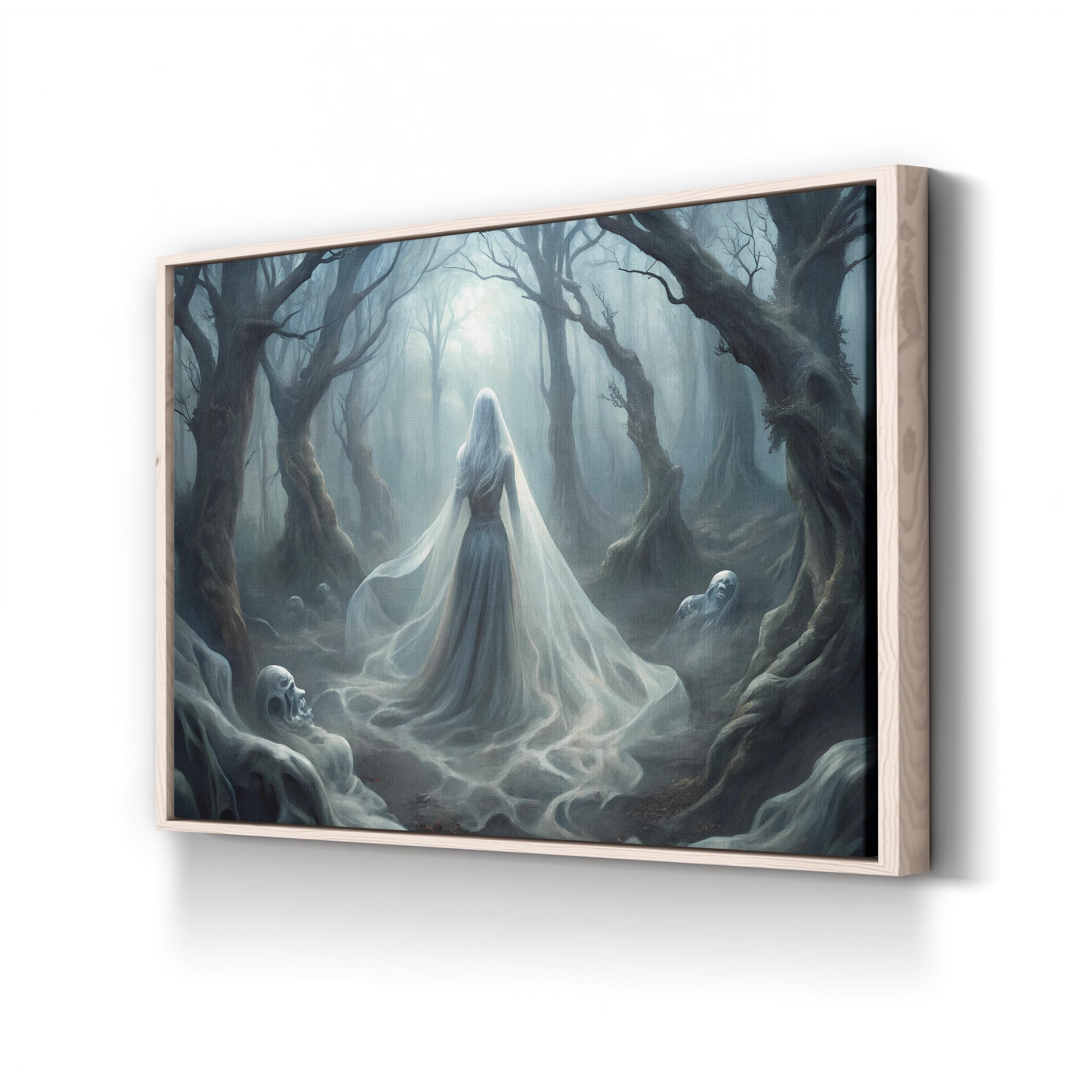 Mystical Forest – Period Illustration Wall Art | Ethereal Woodland Canvas Print