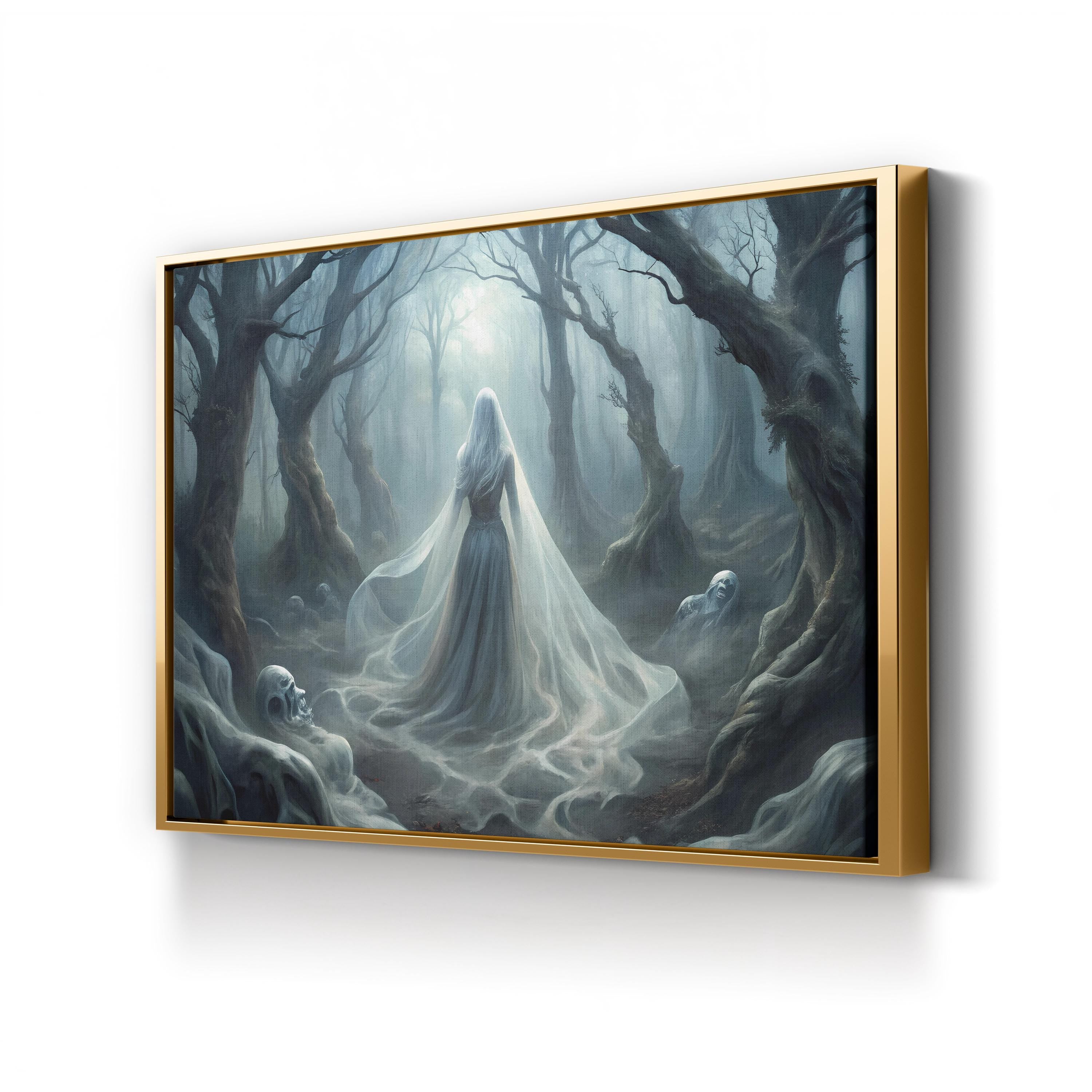Mystical Forest – Period Illustration Wall Art | Ethereal Woodland Canvas Print
