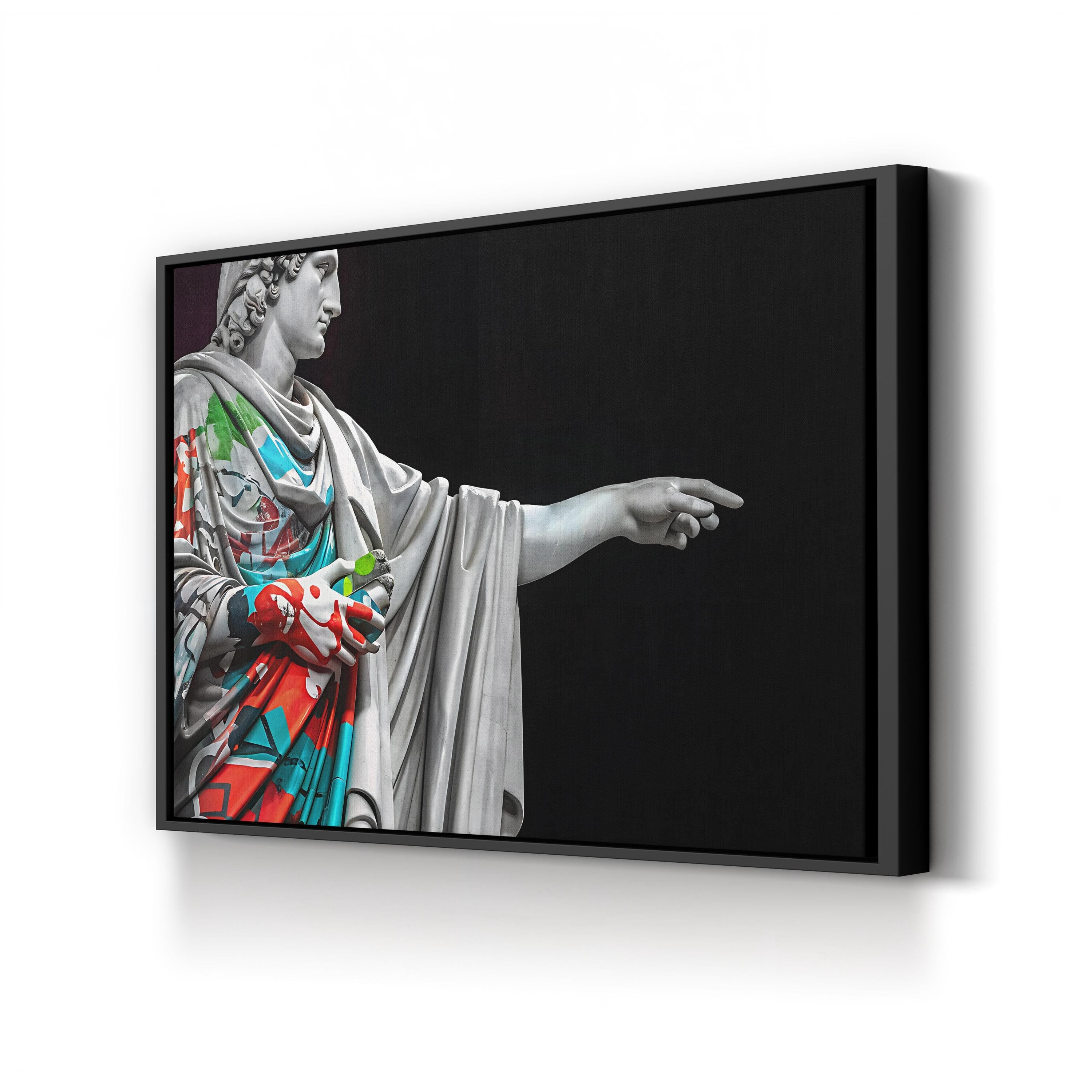 Statue of Trust Graffiti – Period Illustration Wall Art | Modern Urban Canvas Print