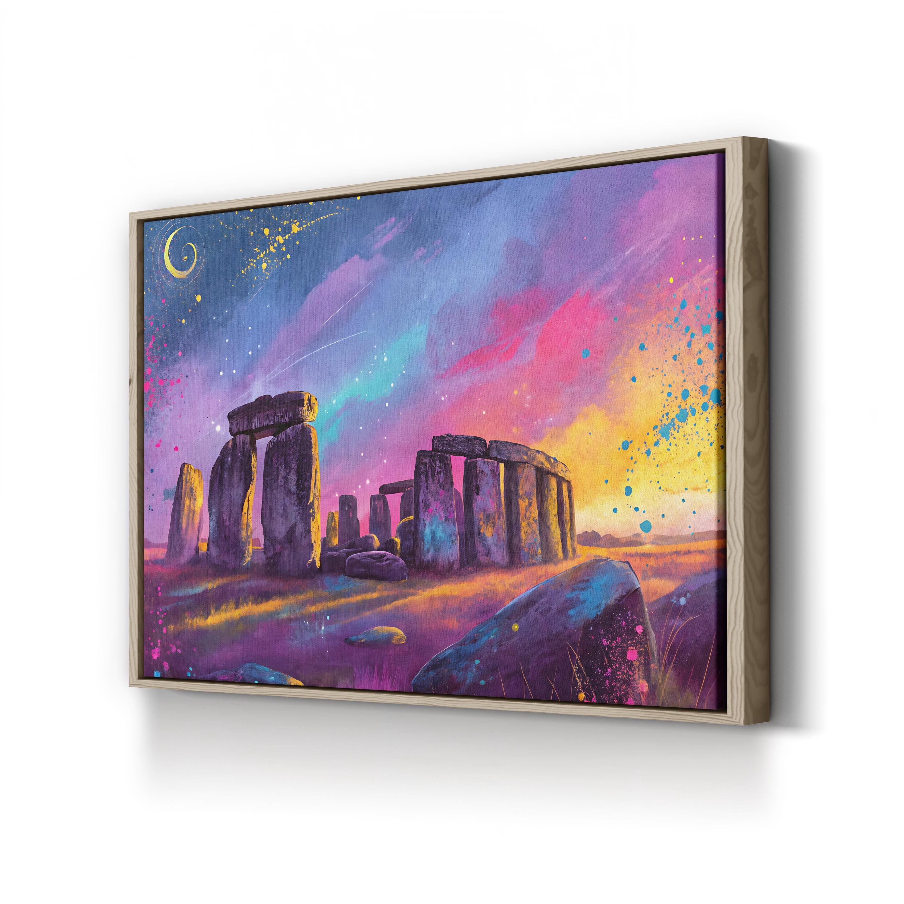 Stonehenge – Period Illustration Wall Art | Mystical Monument Landscape Canvas Print