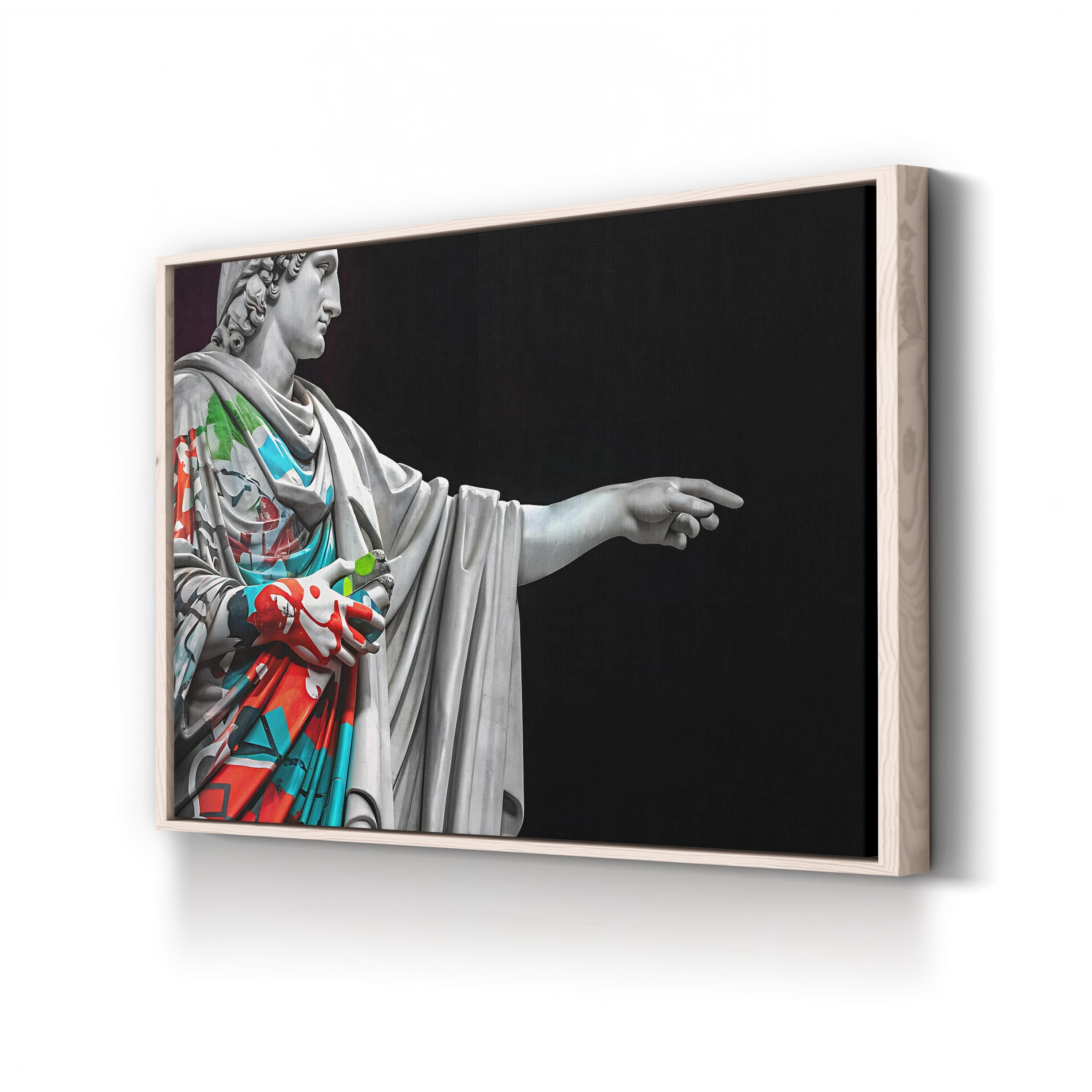 Statue of Trust Graffiti – Period Illustration Wall Art | Modern Urban Canvas Print