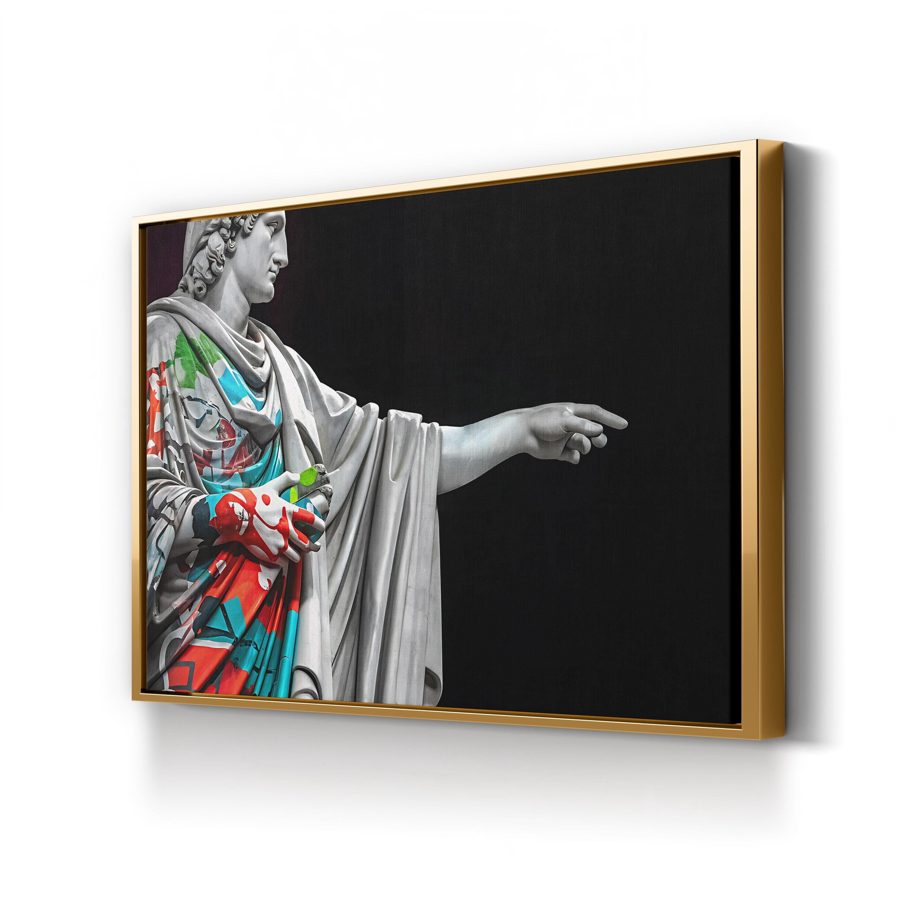 Statue of Trust Graffiti – Period Illustration Wall Art | Modern Urban Canvas Print