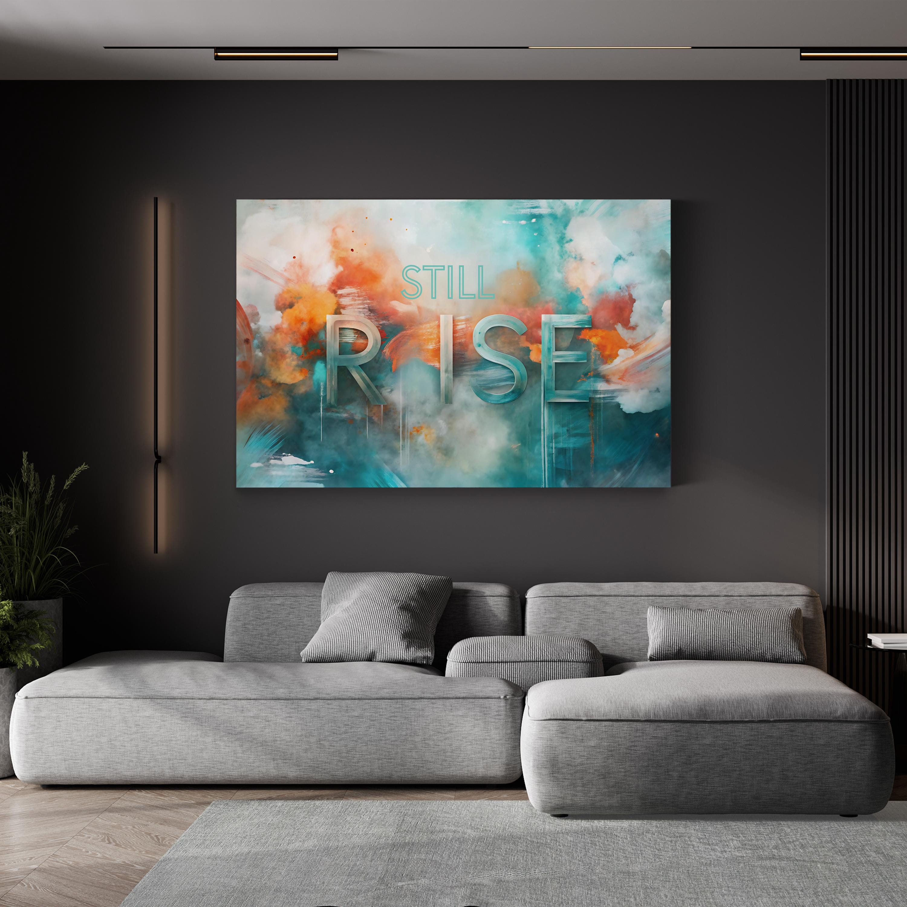 Still I Rise Wall Art | Abstract Motivational Quote Canvas