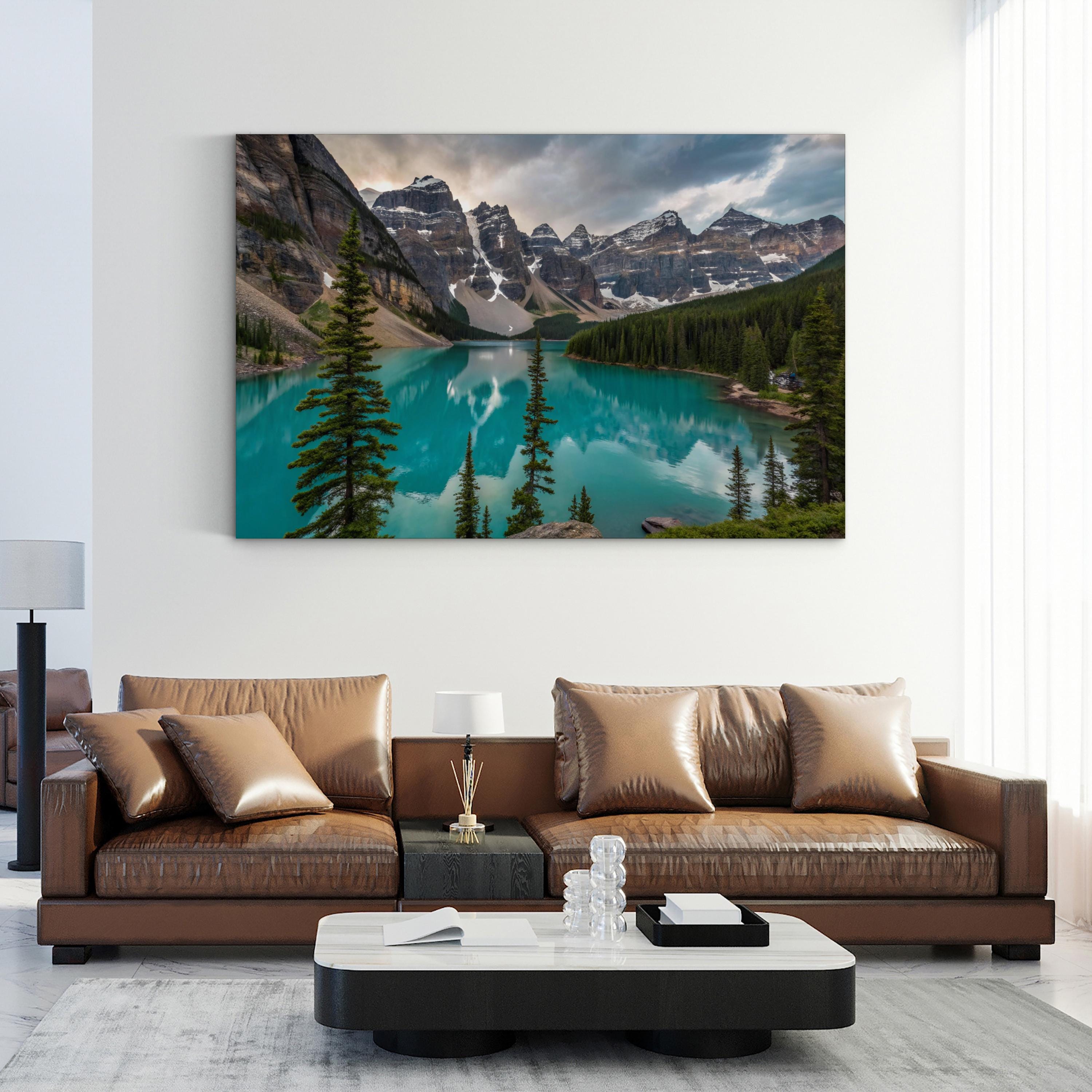 Alpine Mountain Lake – Vintage Photography Wall Art | Scenic Landscape Canvas Print