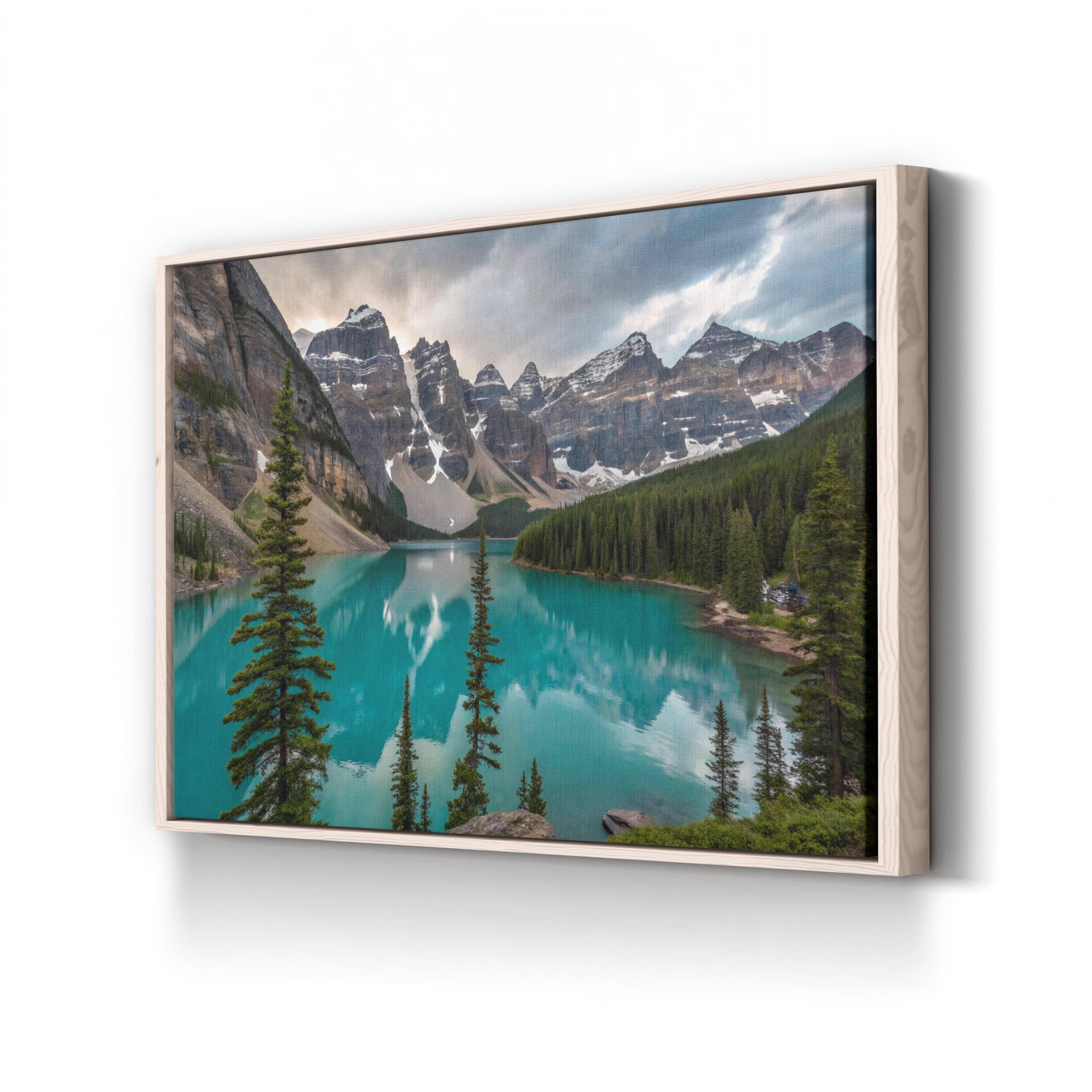 Alpine Mountain Lake – Vintage Photography Wall Art | Scenic Landscape Canvas Print