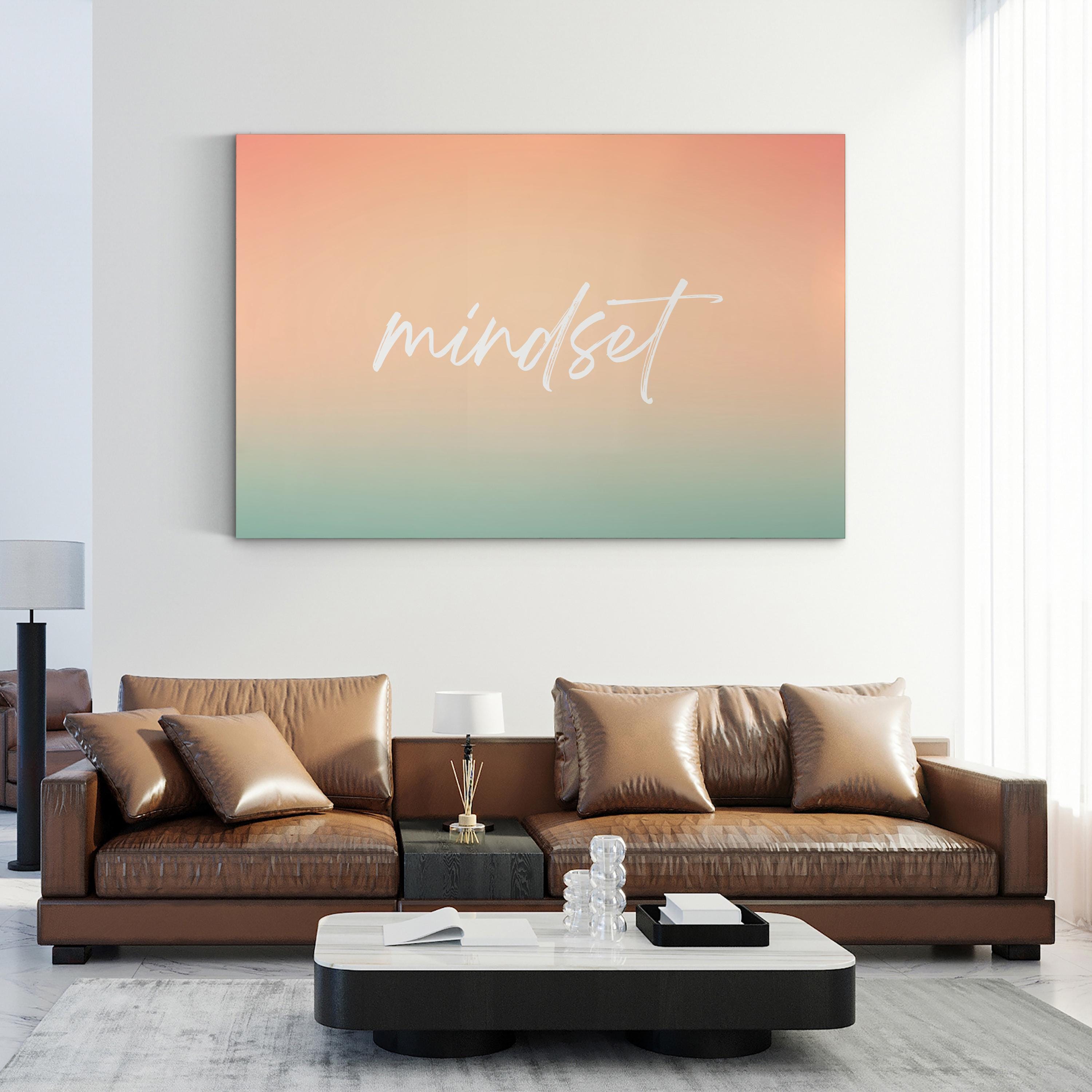 Summer Mindset Coastal Typography – Typographic Wall Art | Motivational Canvas Print
