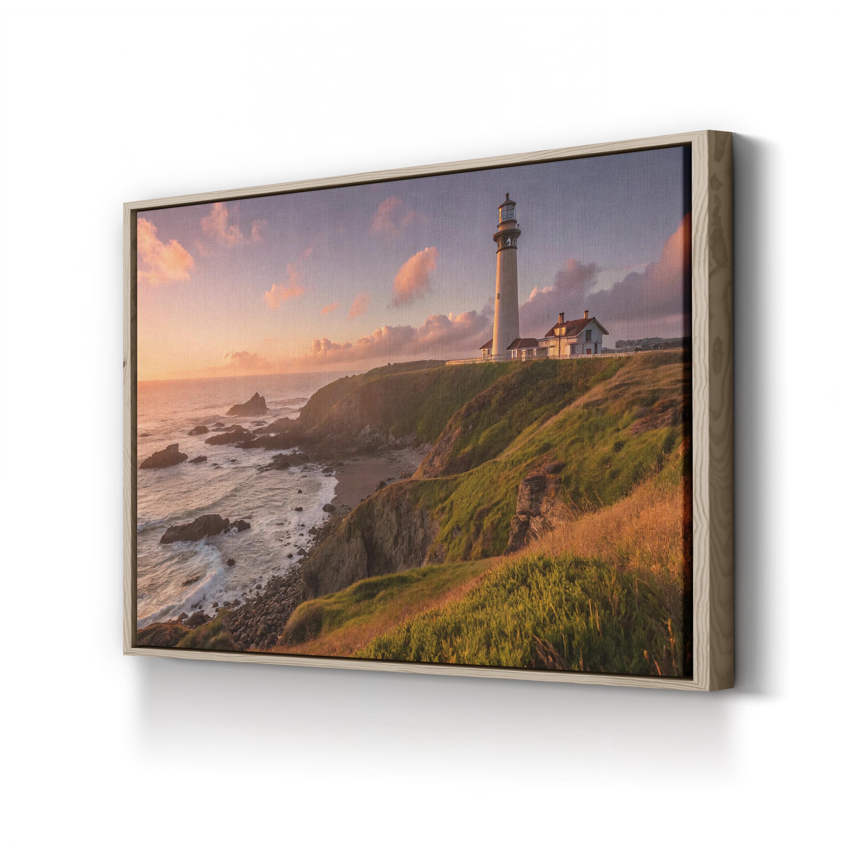Pigeon Point Lighthouse Sunset Canvas Art – Coastal Landscape Print