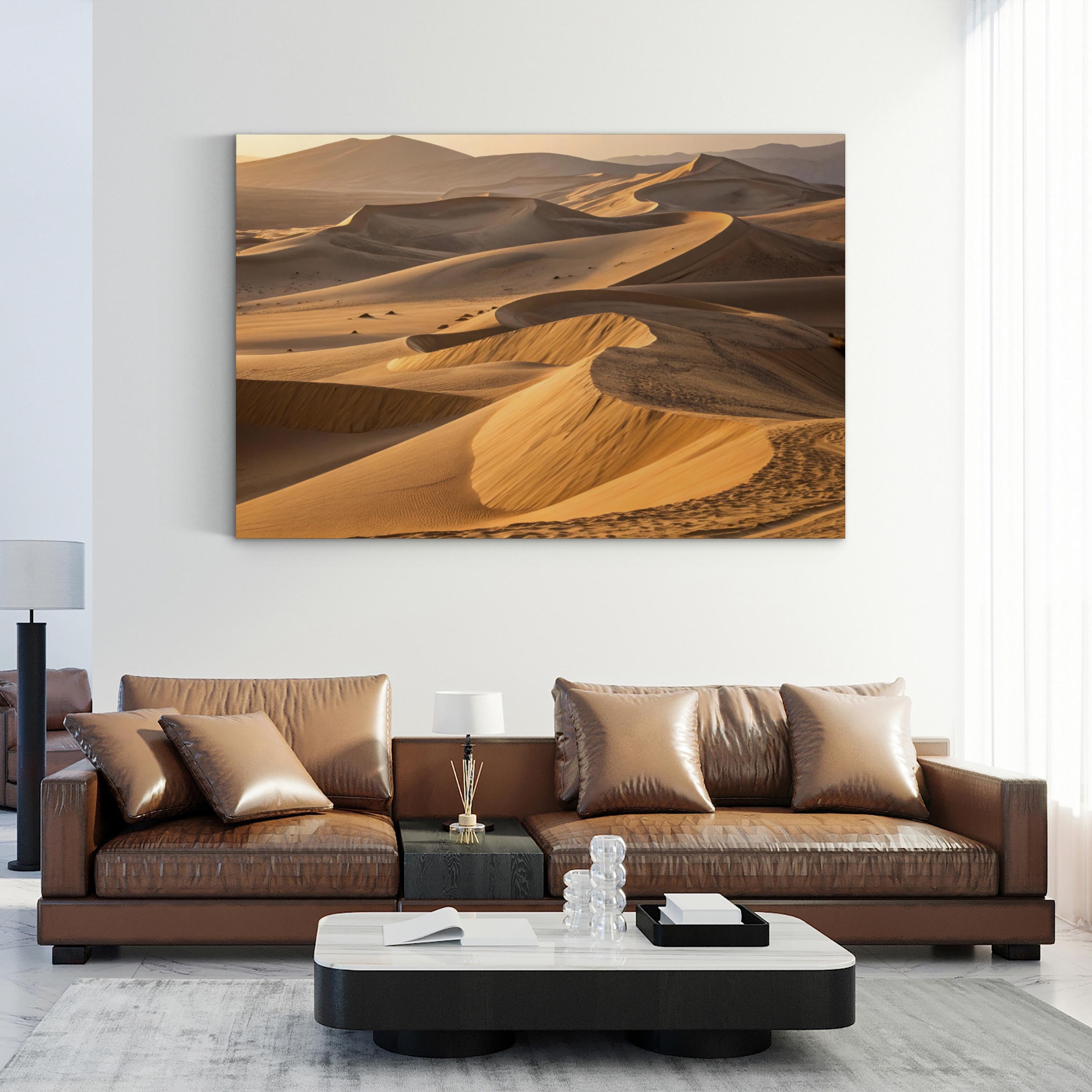 Golden Sand Dunes – Vintage Photography Wall Art | Desert Landscape Canvas Print