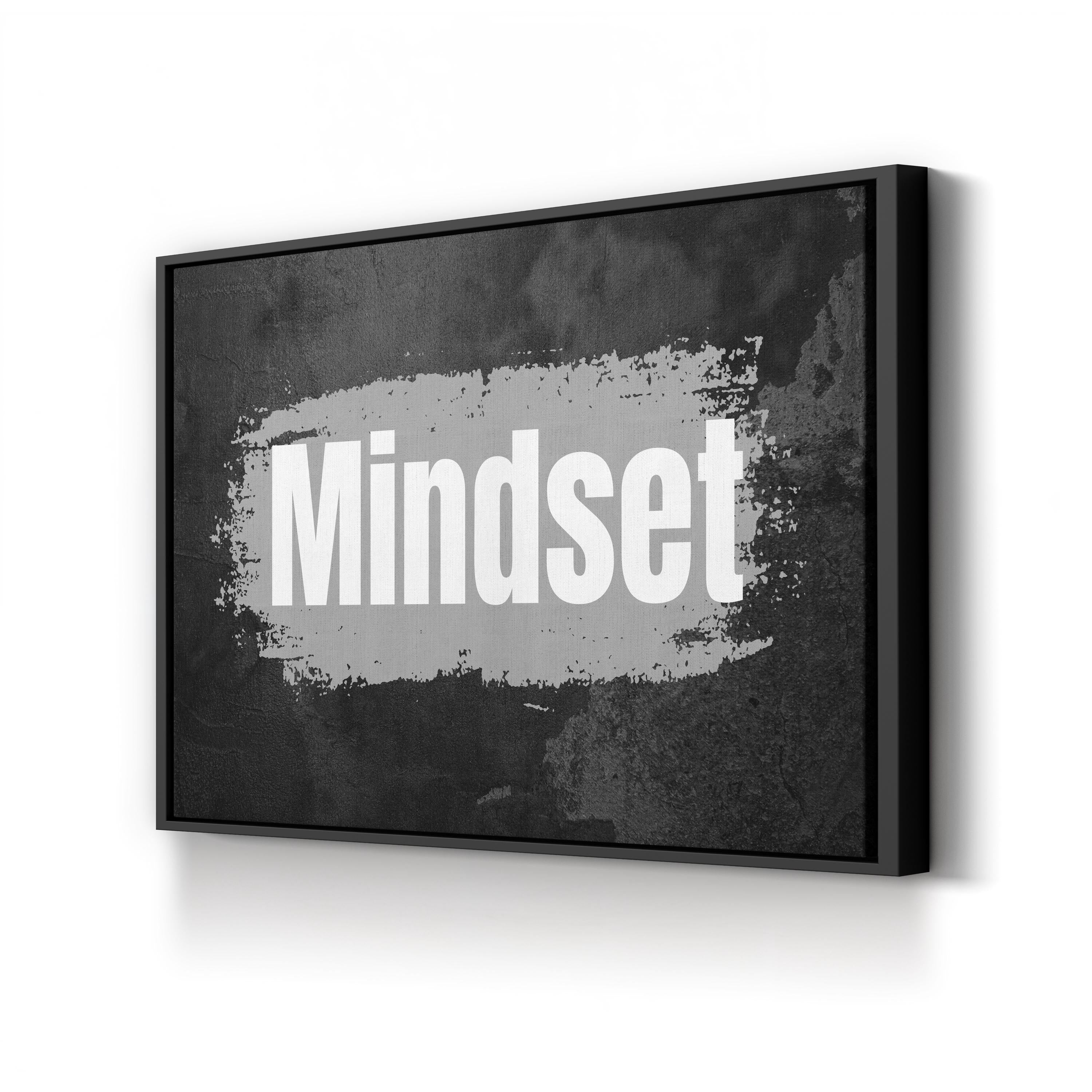 Supreme Mindset Wall Art | Black & White Motivational Typography Canvas Print