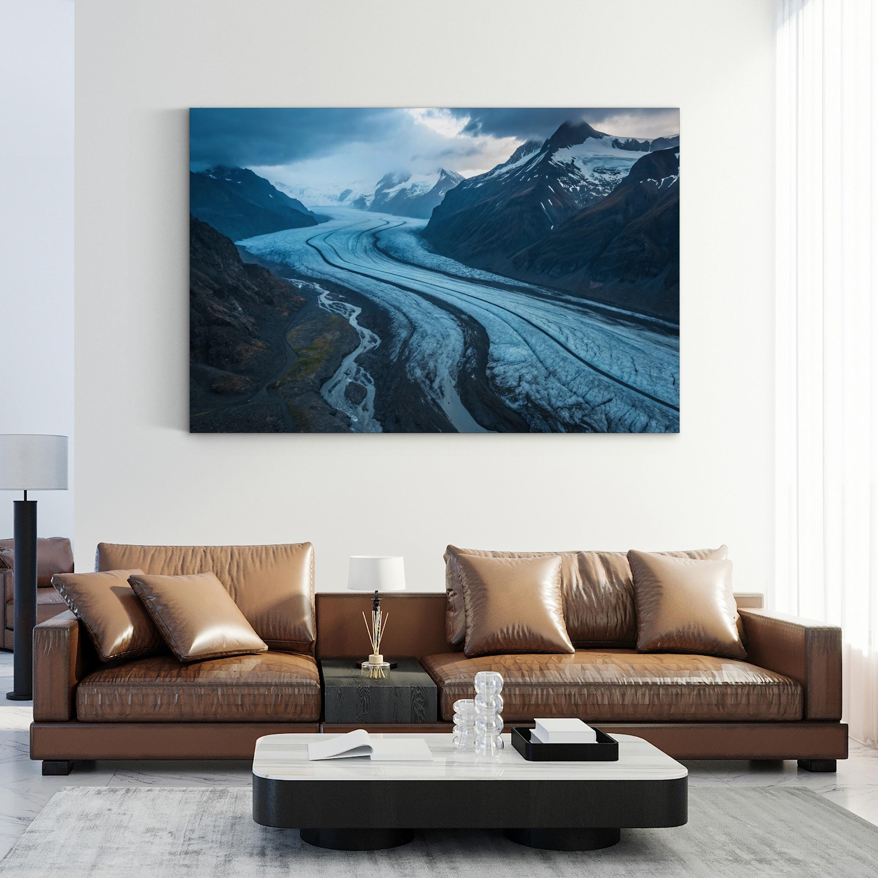 Svinafellsjokull Glacier – Vintage Photography Wall Art | Iceland Landscape Canvas Print