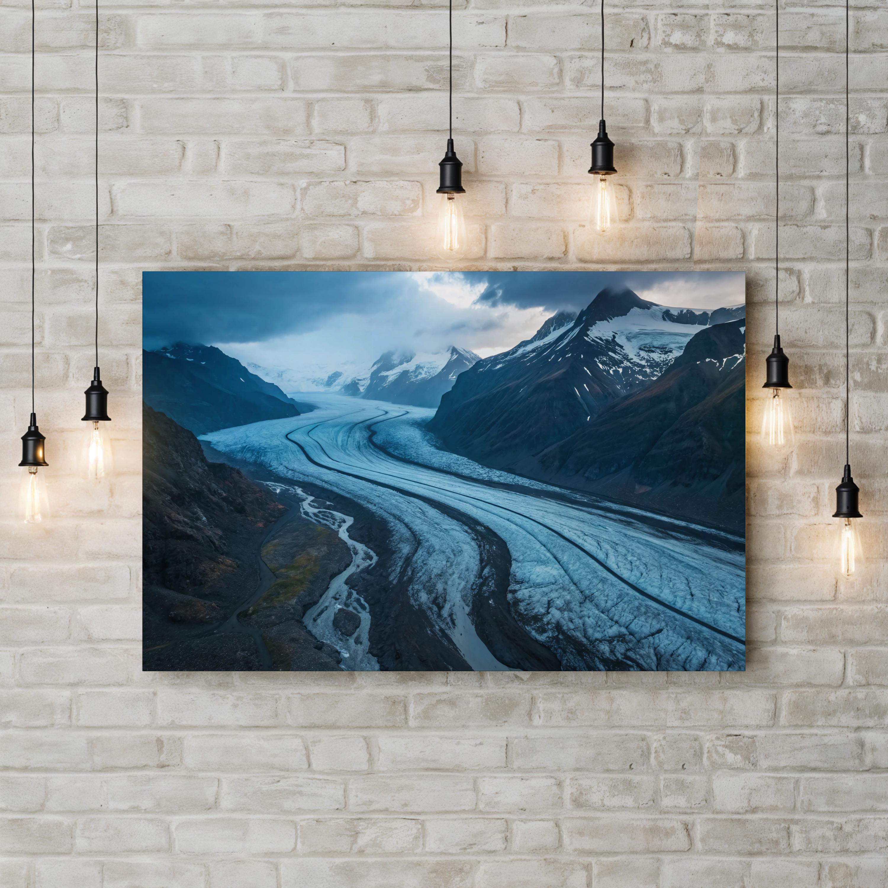 Svinafellsjokull Glacier – Vintage Photography Wall Art | Iceland Landscape Canvas Print