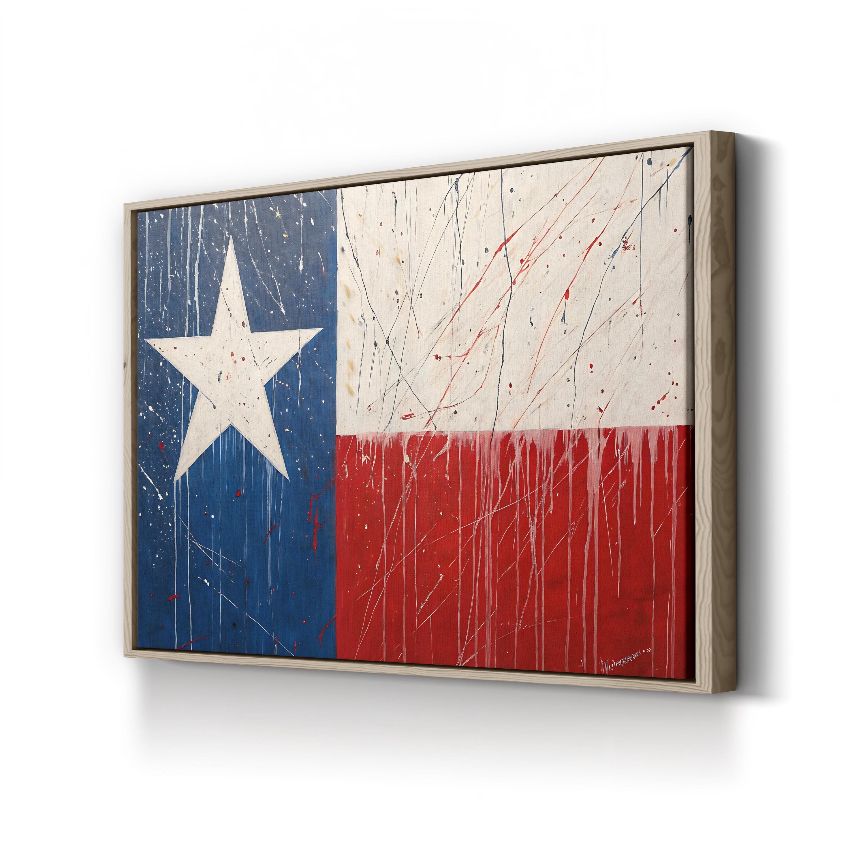 Abstract Texas Flag – Period Illustration Wall Art | Modern Western Canvas Print