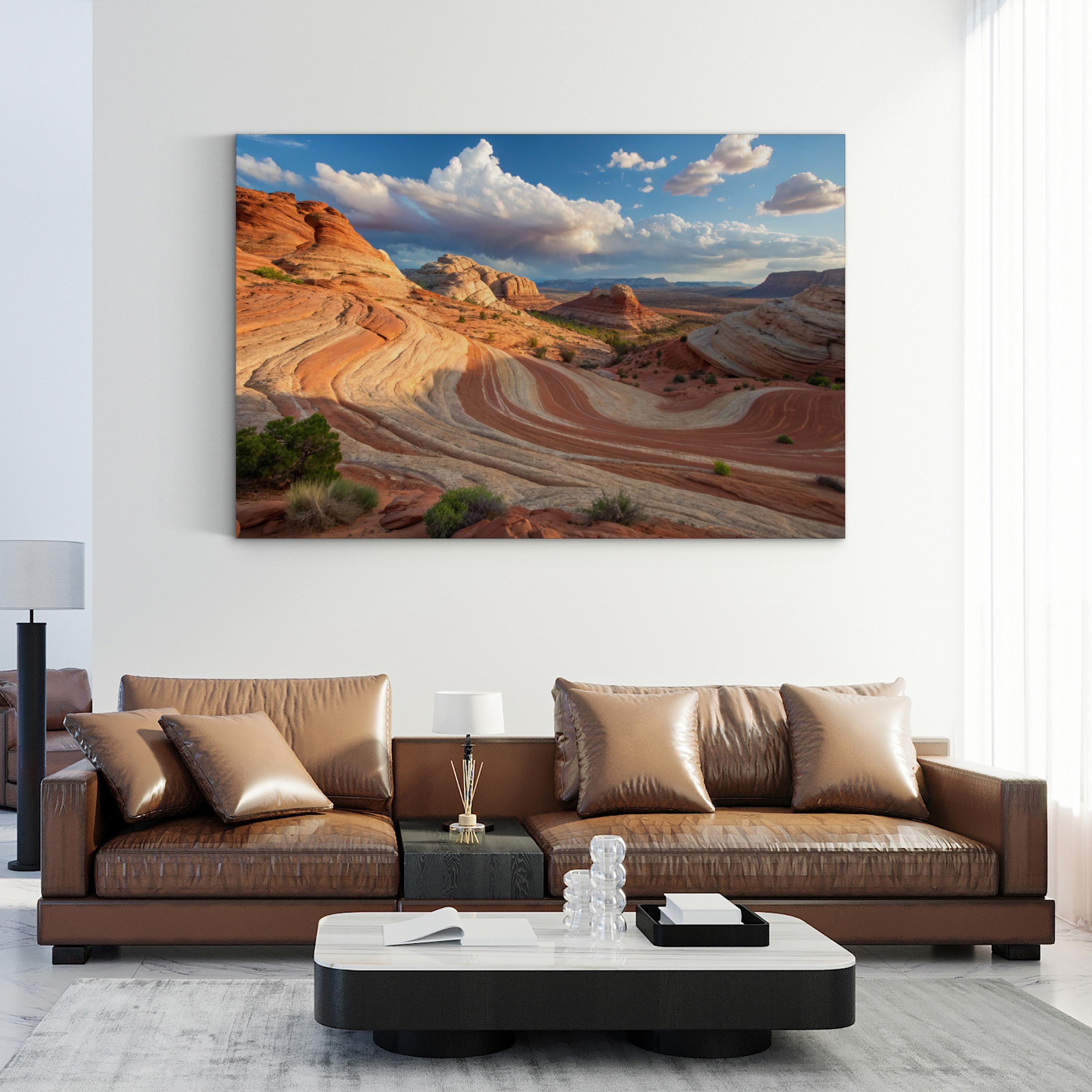 Fire Wave Canyon – Vintage Photography Wall Art | Valley of Fire Canvas Print