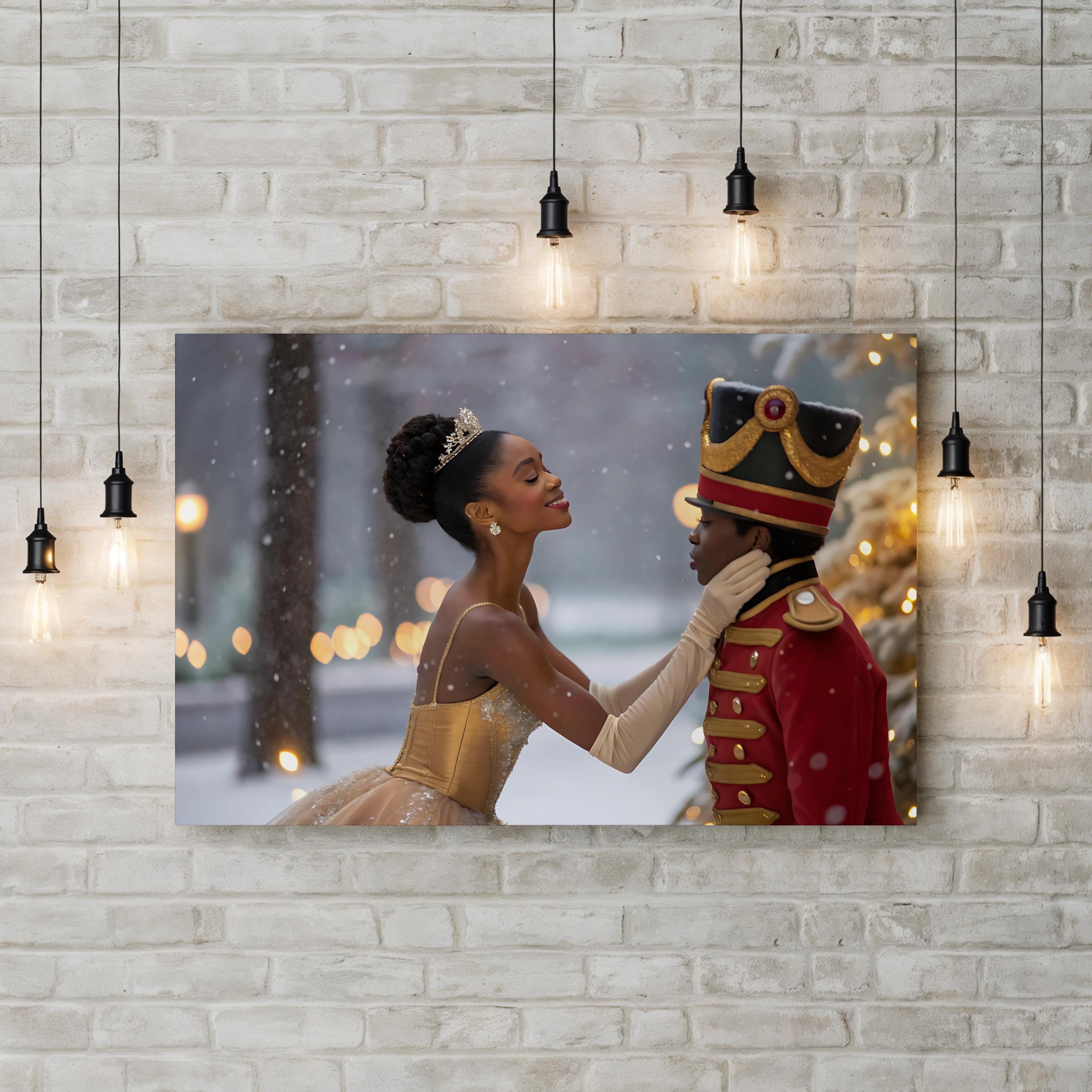 Winter Wonderland Ballet – Period Illustration Wall Art | Holiday Canvas Print