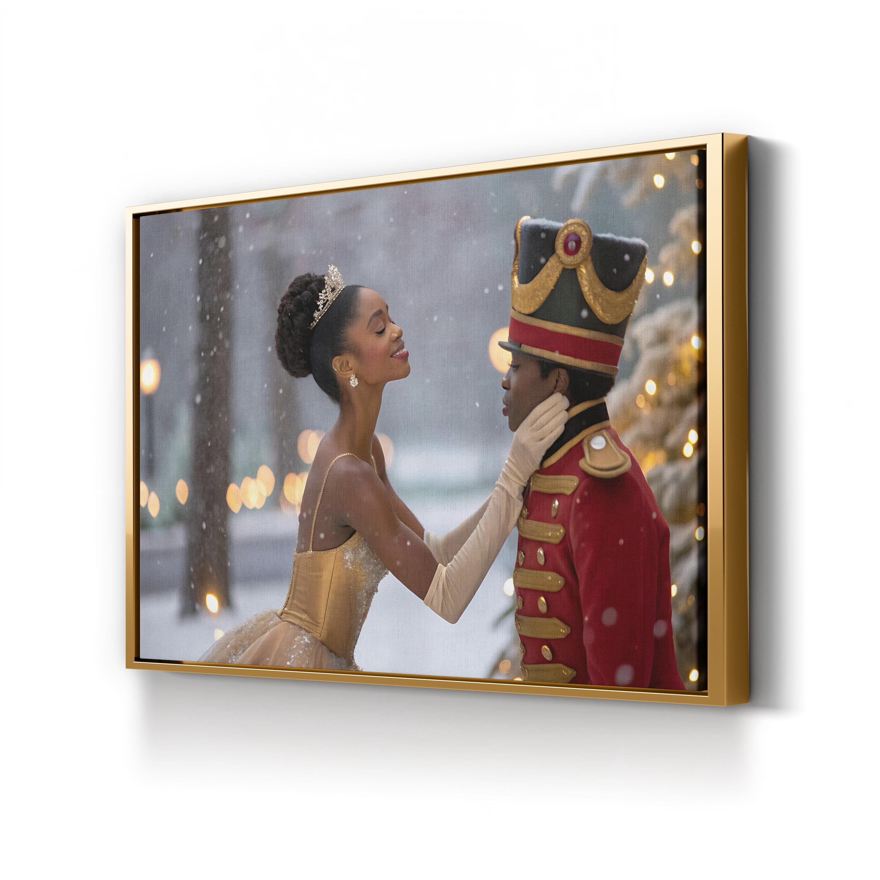 Winter Wonderland Ballet – Period Illustration Wall Art | Holiday Canvas Print